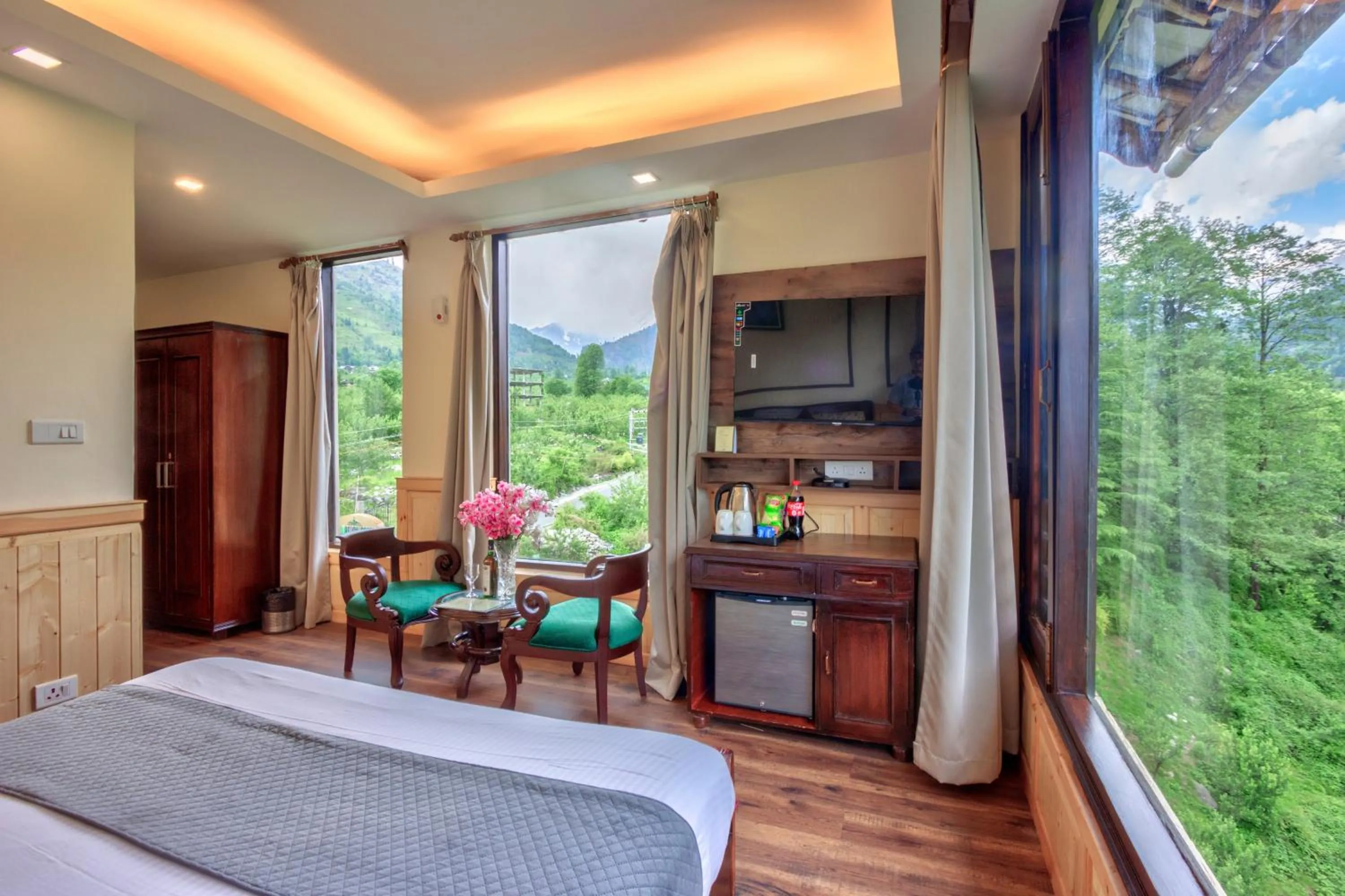 Bed in The Katoch Grand Resort