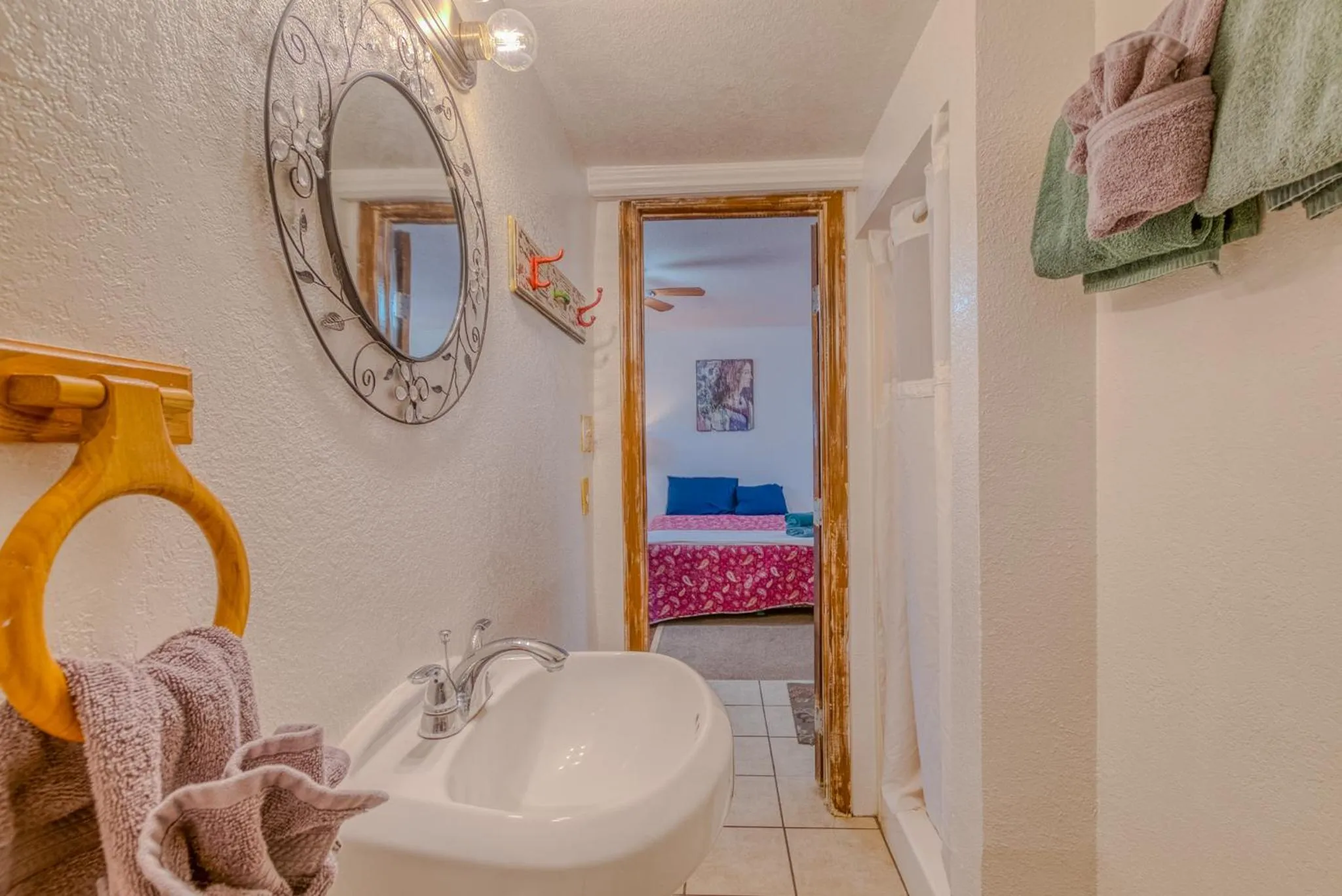 Bed in Enchanted Hideaway Cabins and Cottages