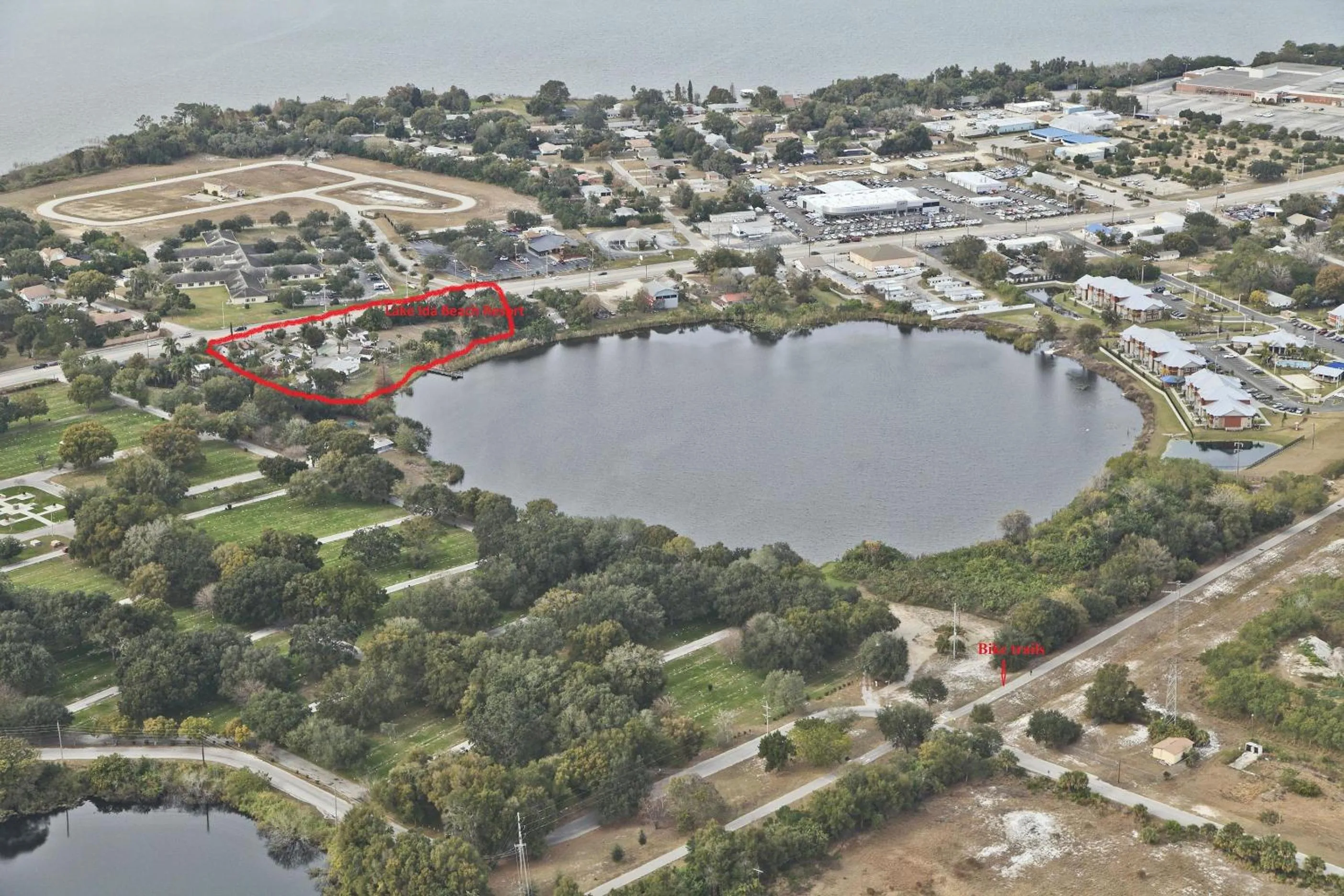 Bird's eye view in Lake Ida Beach Resort