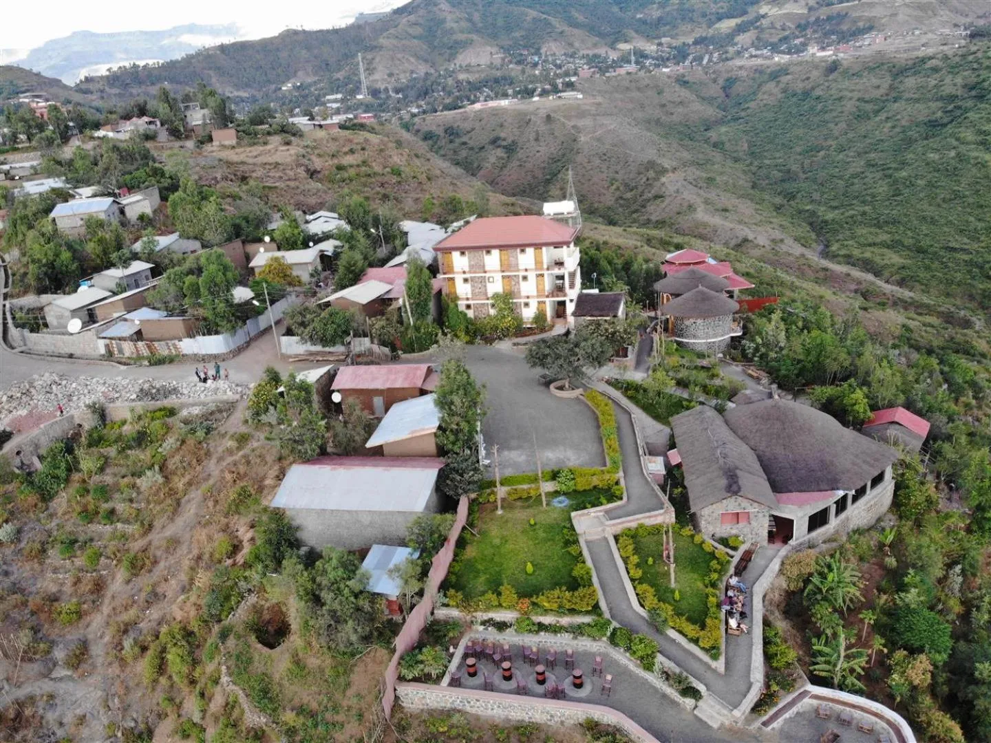 Bird's eye view in Sora Lodge Lalibela