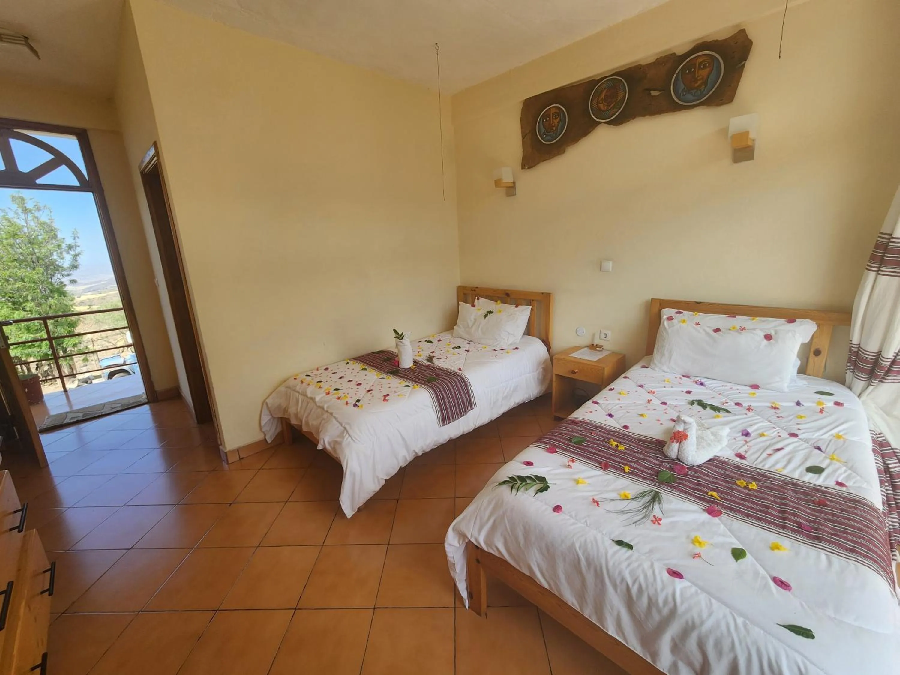 Bed in Sora Lodge Lalibela