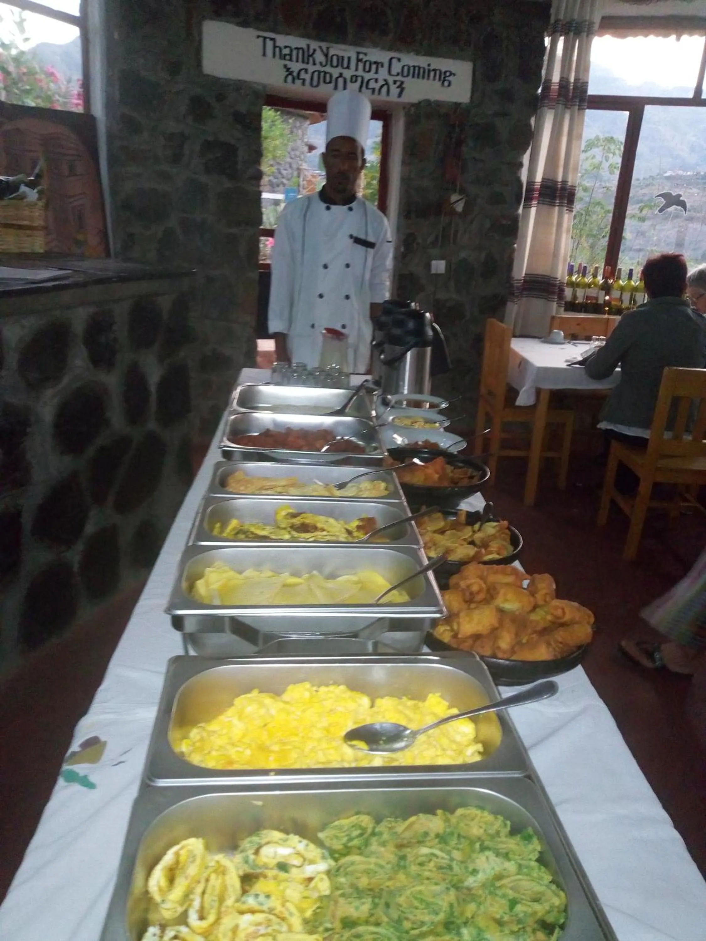 Breakfast in Sora Lodge Lalibela