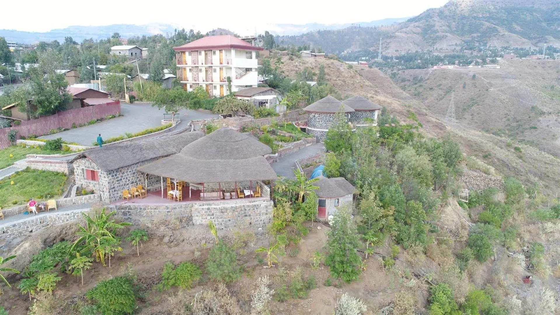 Bird's eye view in Sora Lodge Lalibela