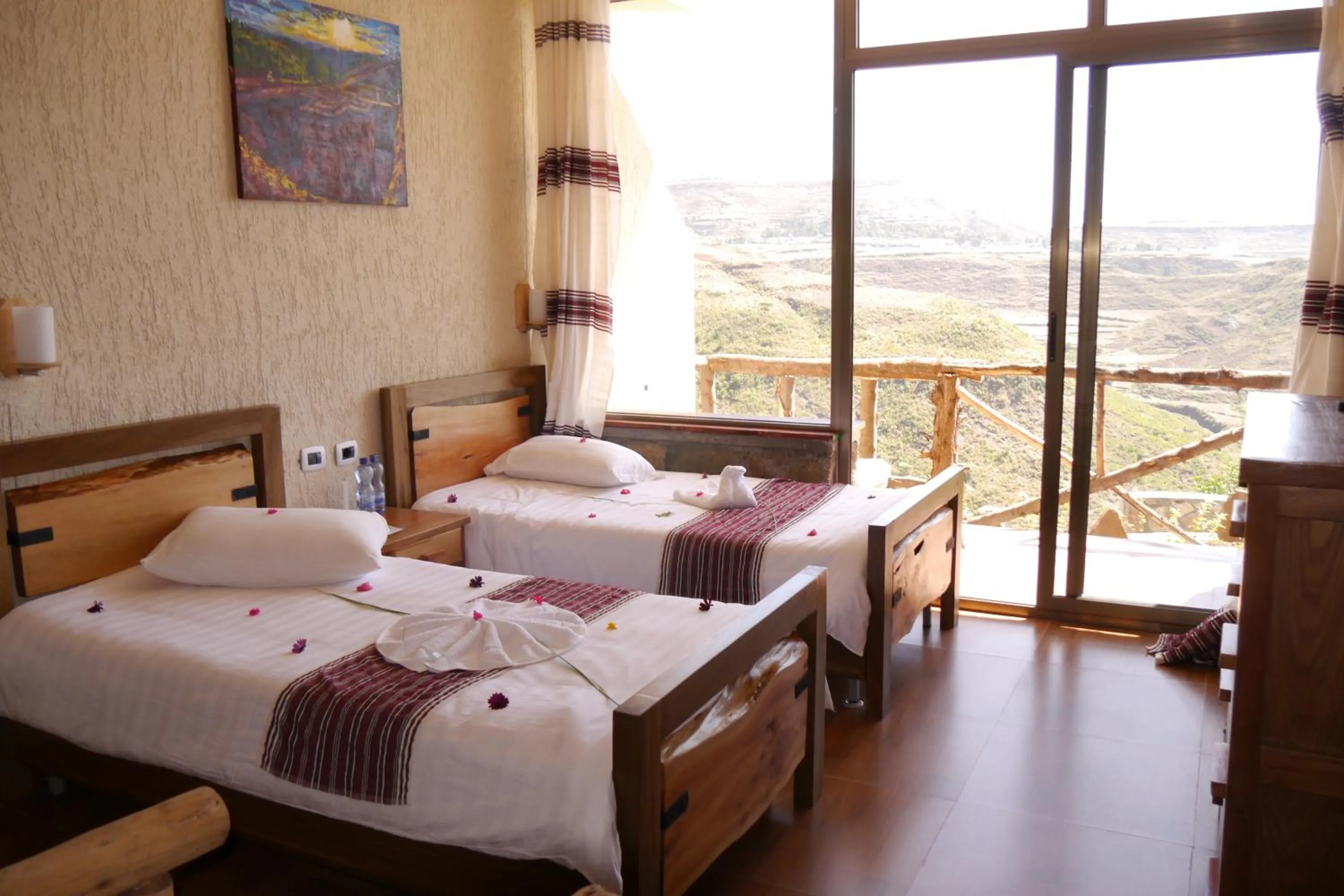 Bed in Sora Lodge Lalibela