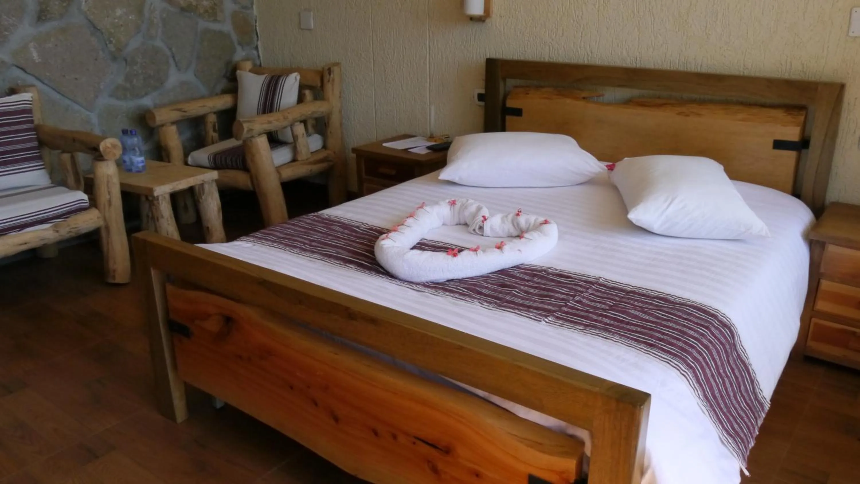 Bed in Sora Lodge Lalibela