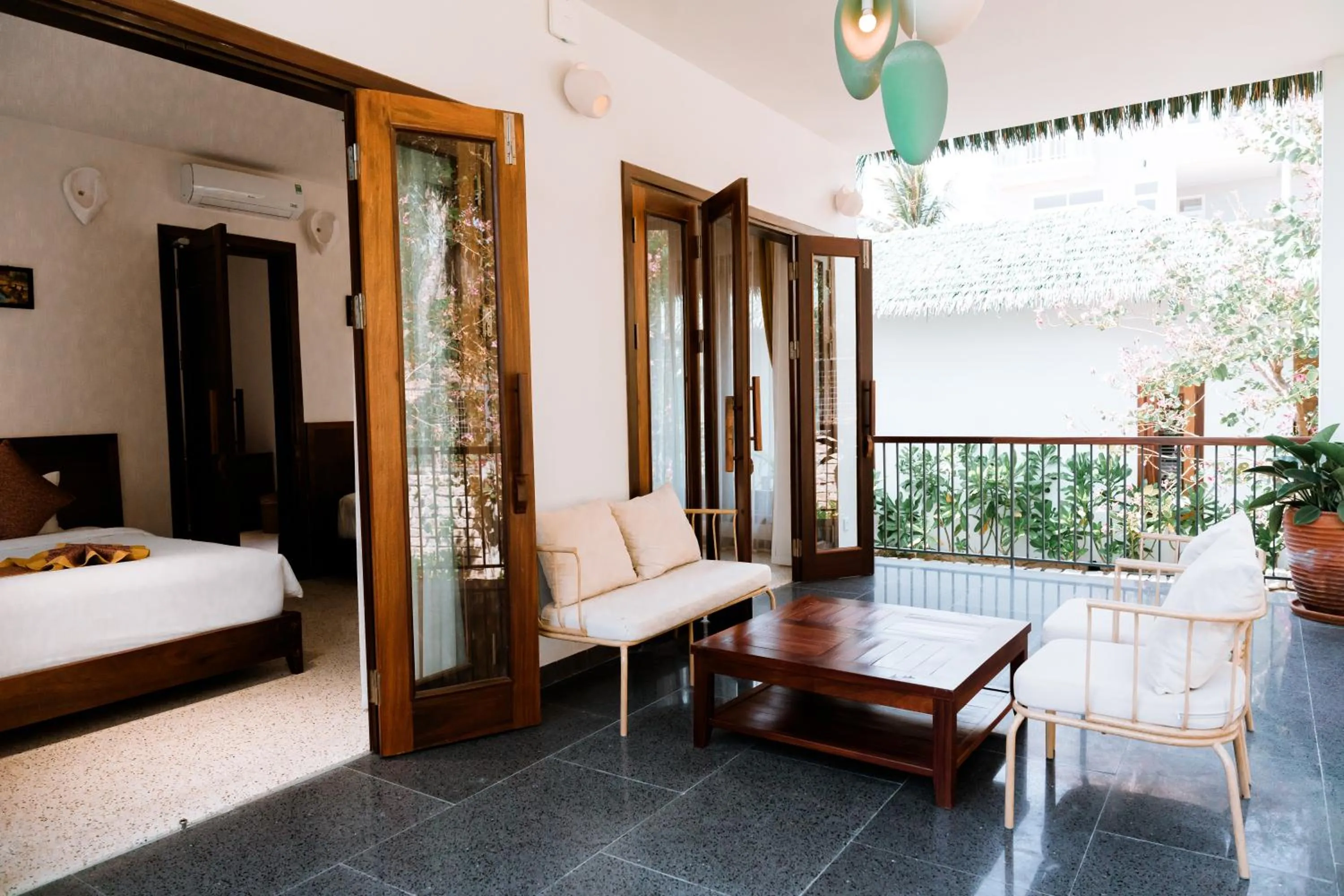 Balcony/Terrace, Bed in Pandora Sand Hill Mũi Né Resort