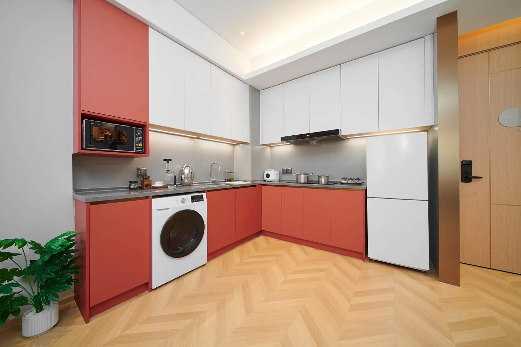 Kitchen or kitchenette in Citadines DD Port Dalian