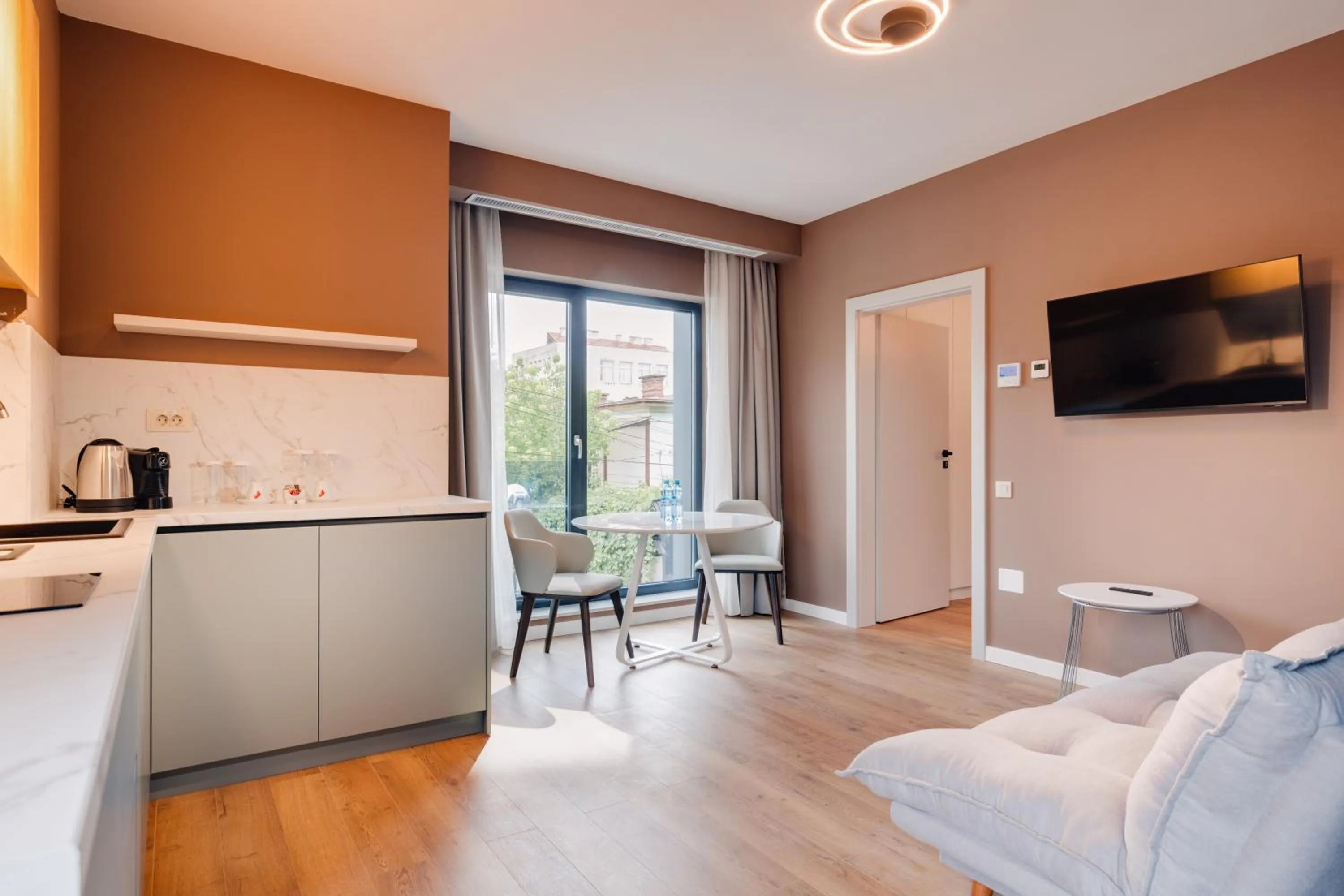 Living room in Syndicate Lodging Aparthotel