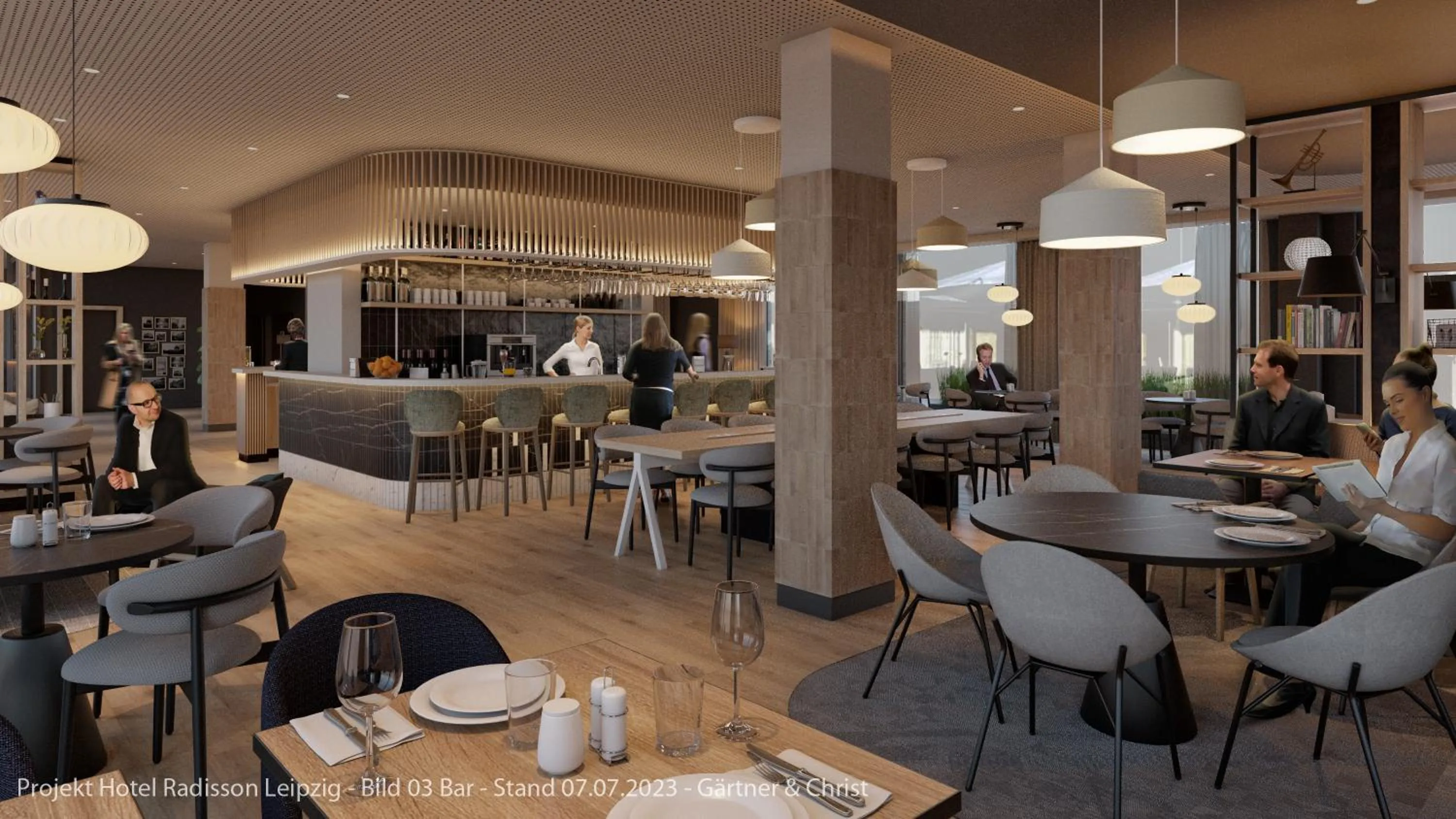 Restaurant/places to eat in Radisson Hotel Leipzig