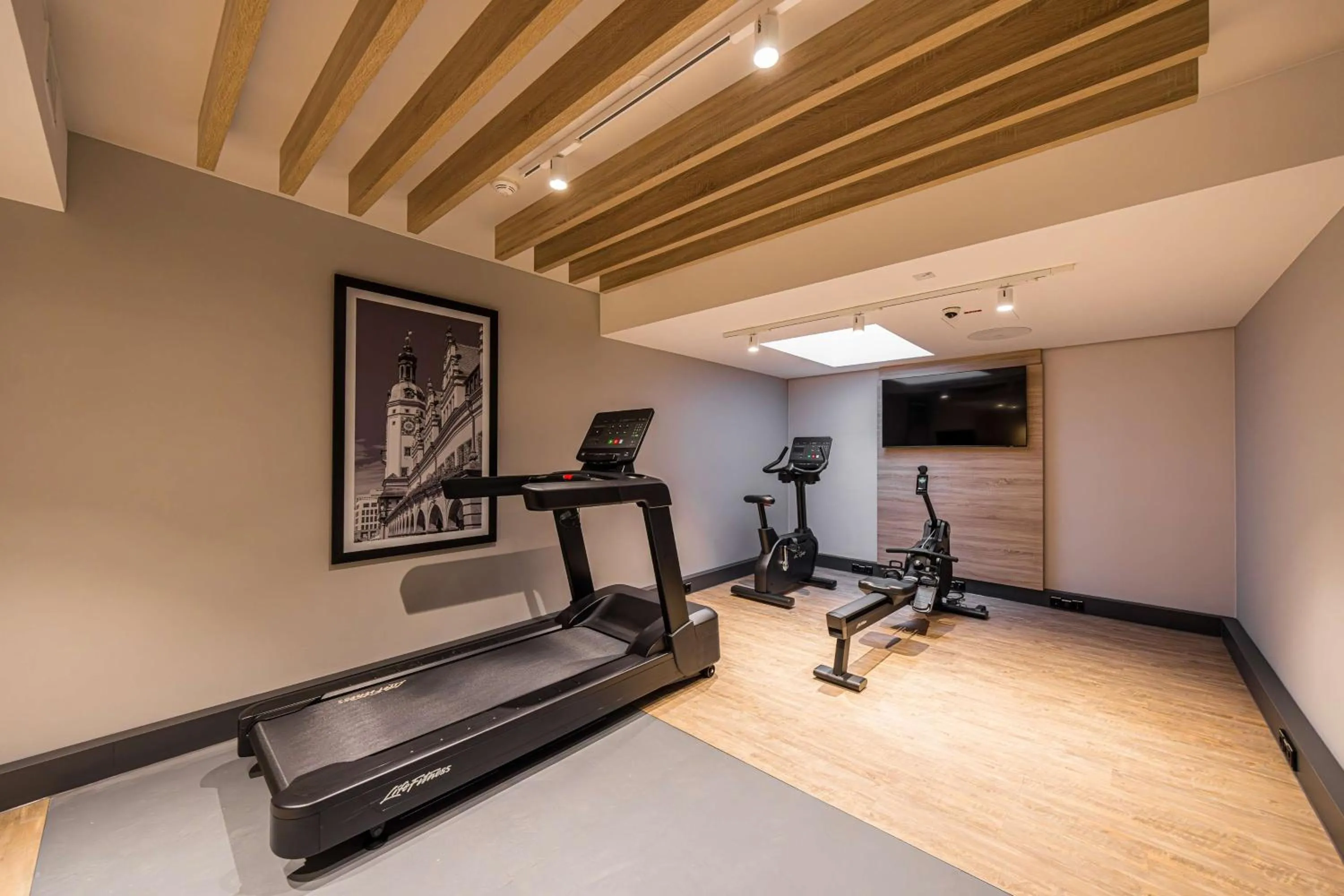 Fitness centre/facilities in Radisson Hotel Leipzig