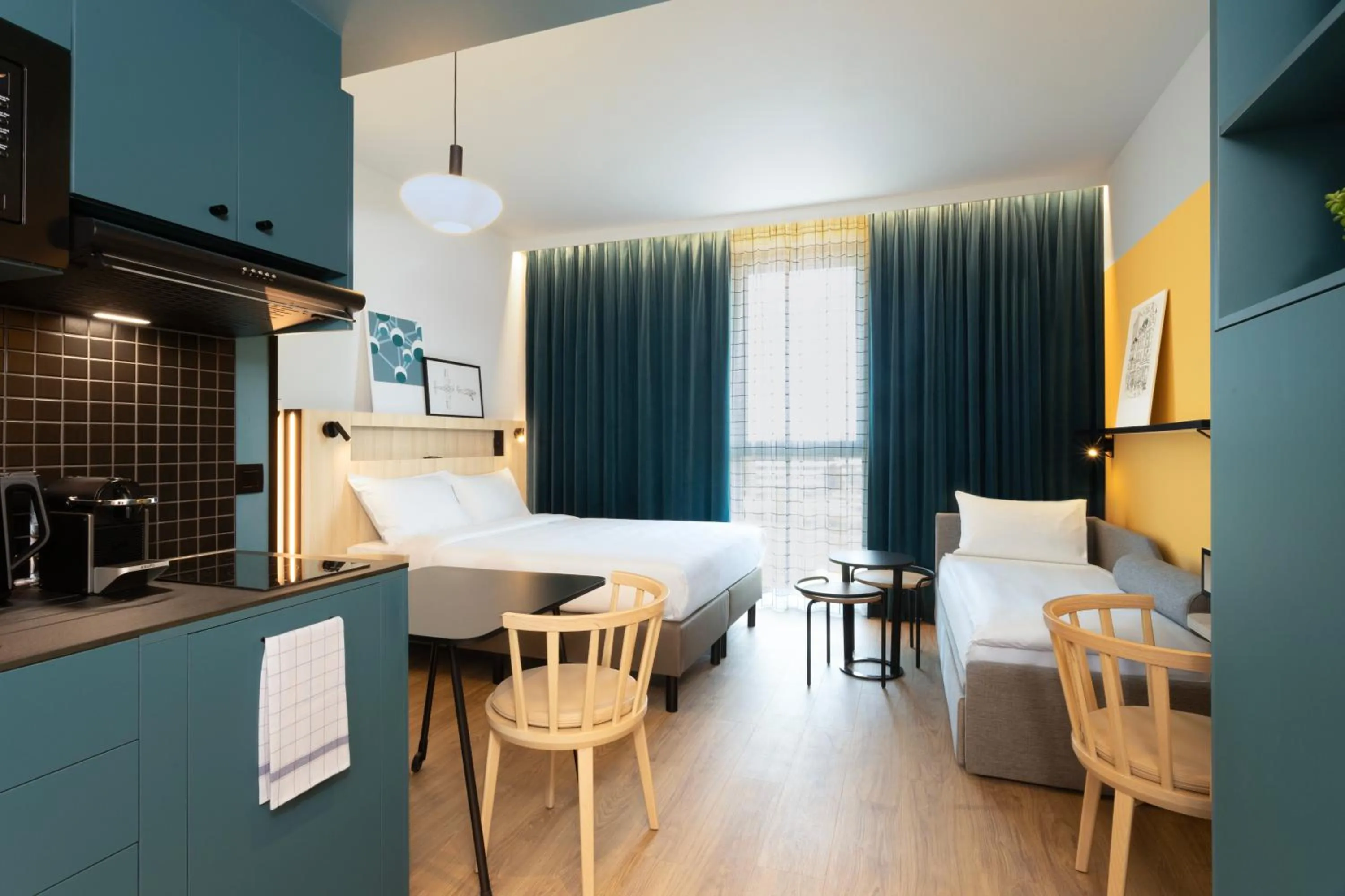 Bed in Aparthotel Adagio Access Brussels Airport