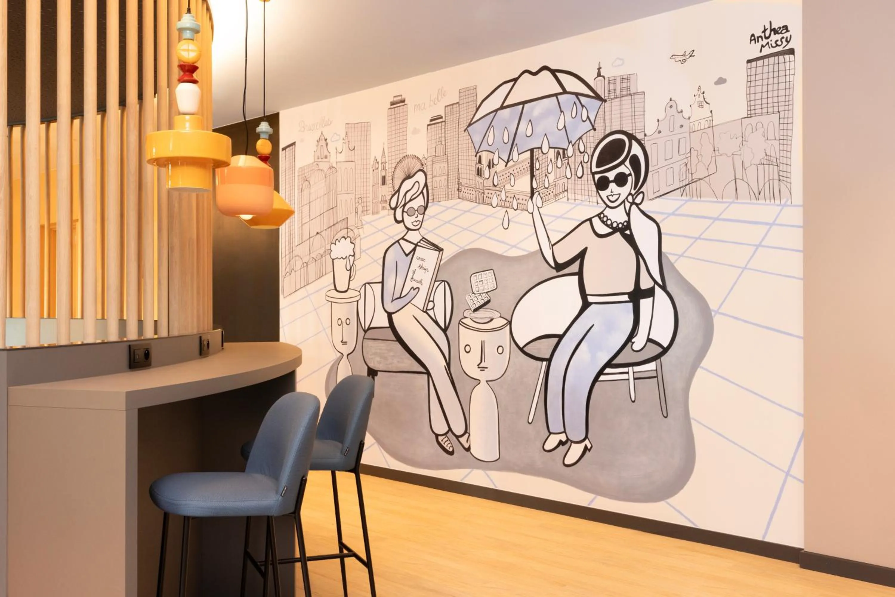 Lobby or reception in Aparthotel Adagio Access Brussels Airport