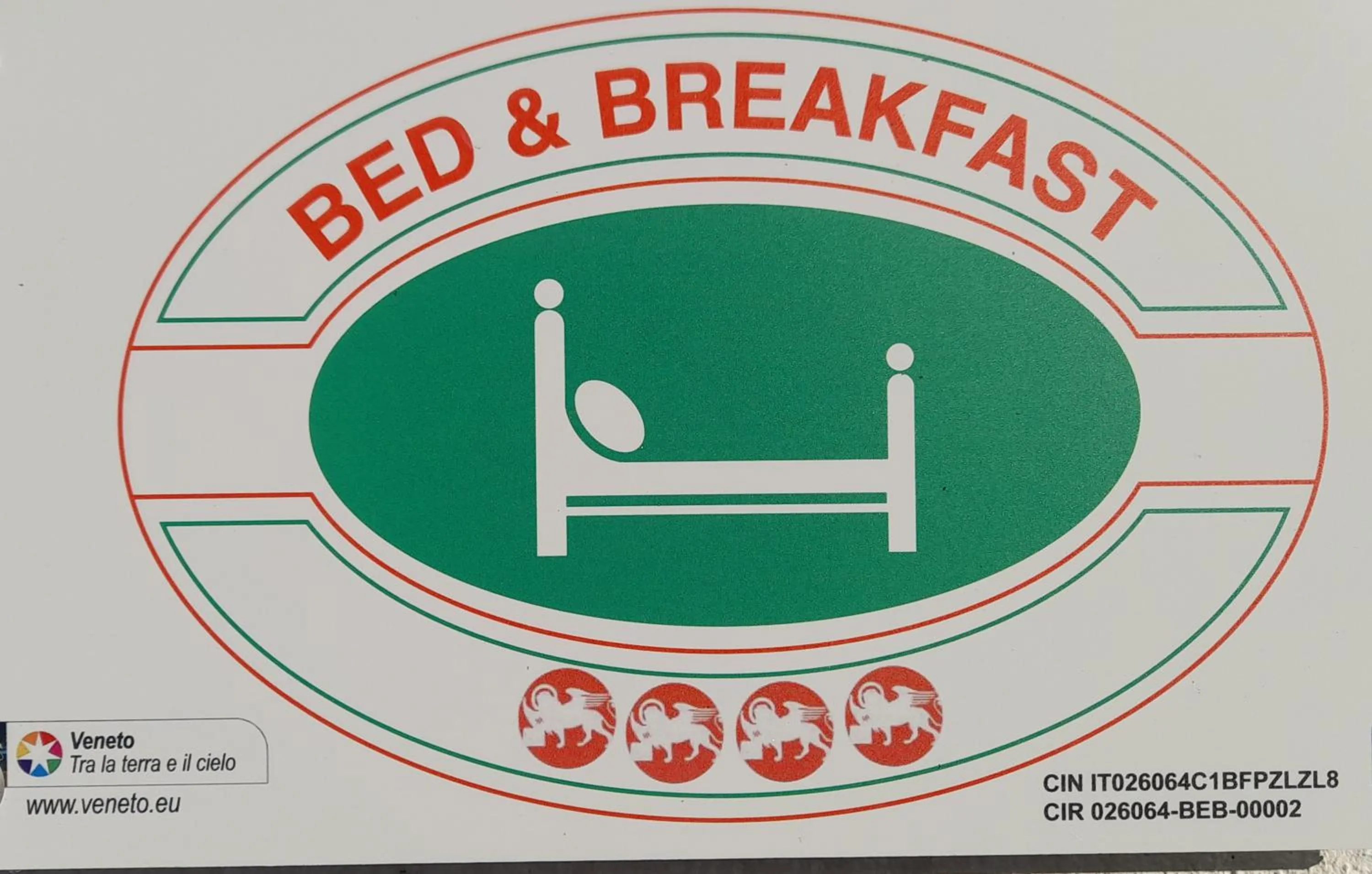 Certificate/Award in B&B Villa Griselda