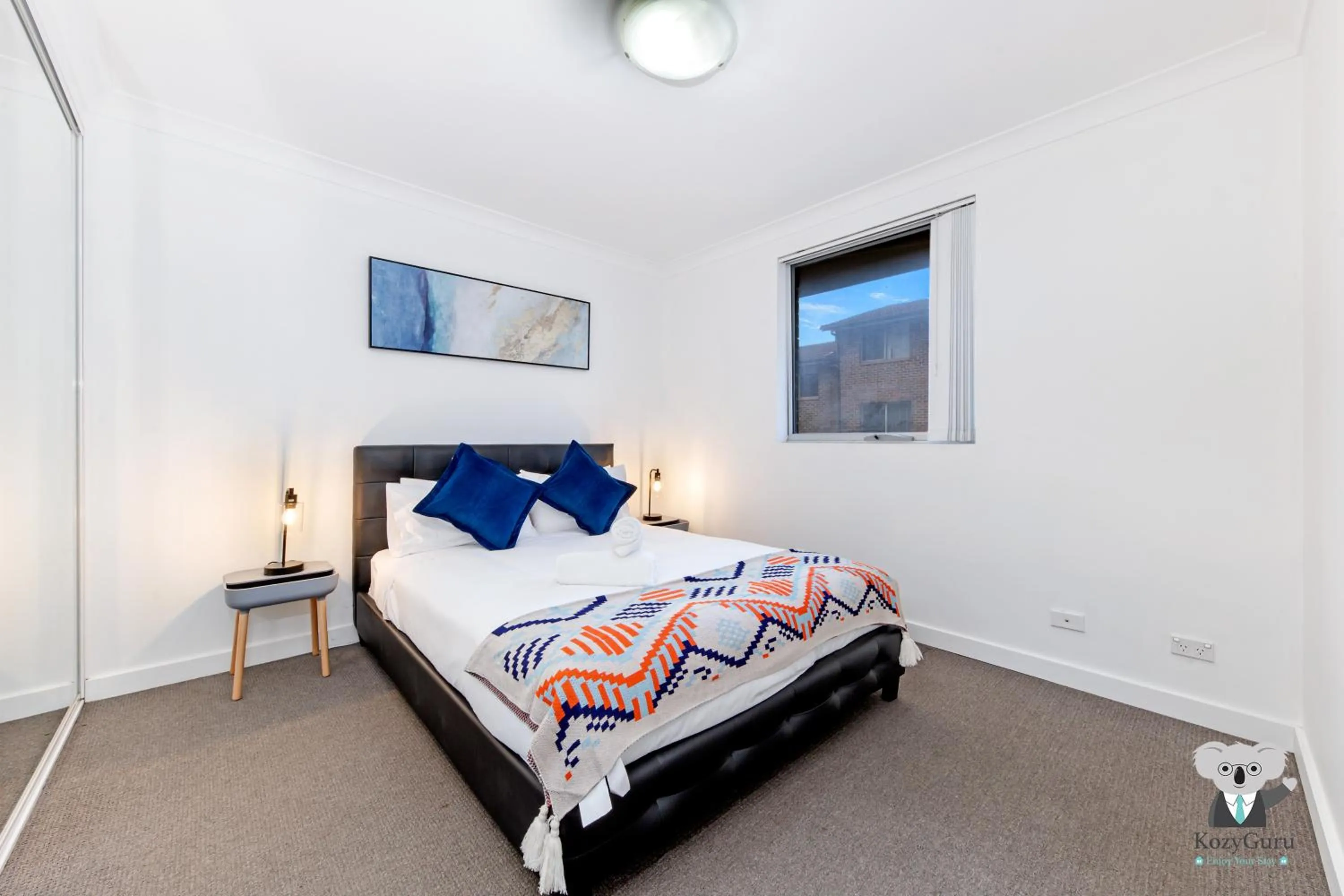 Bed in KozyGuru | Harris Park | Charming 1R Two-story Apt