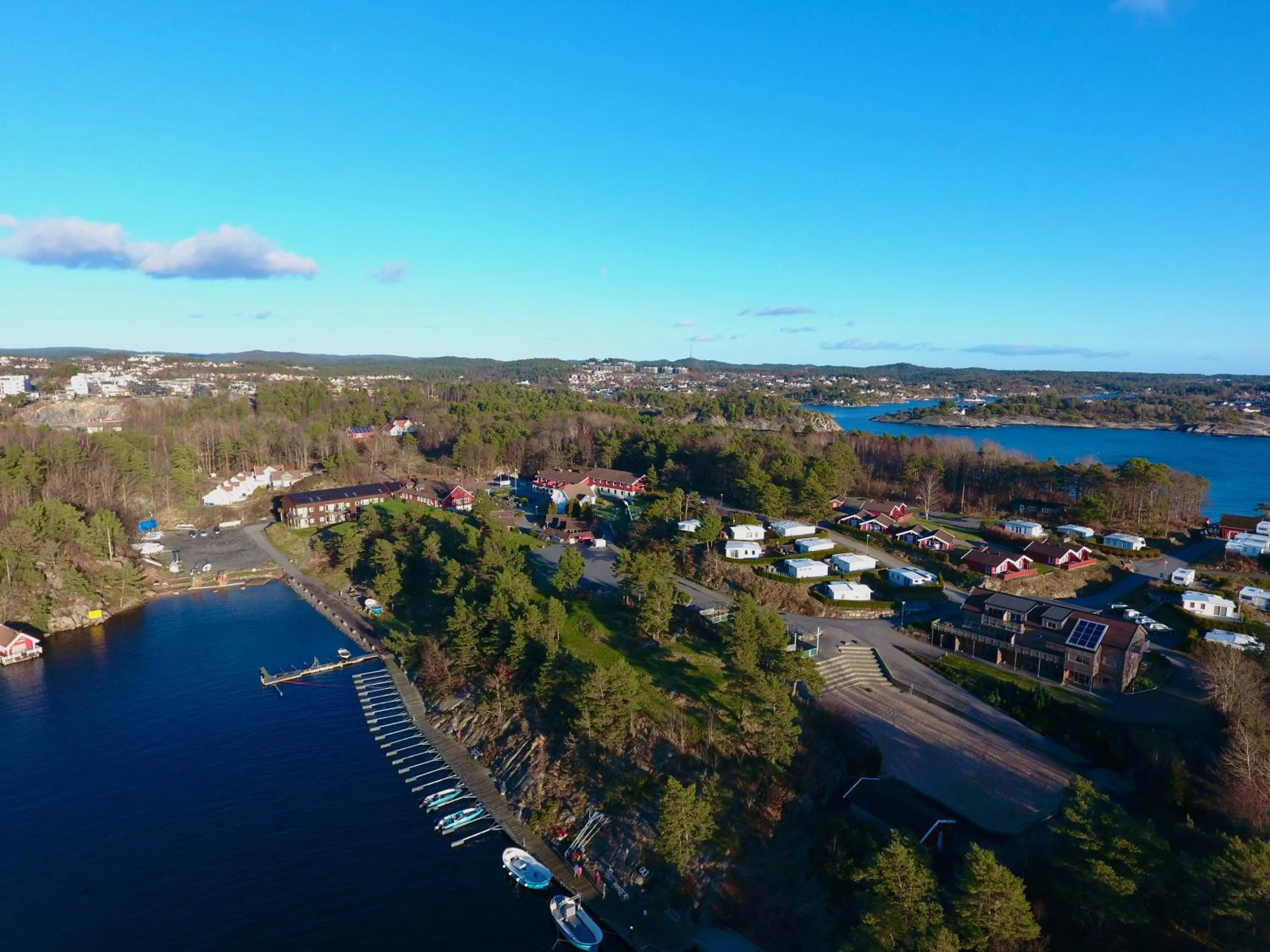 Bird's eye view in Kristiansand Feriesenter