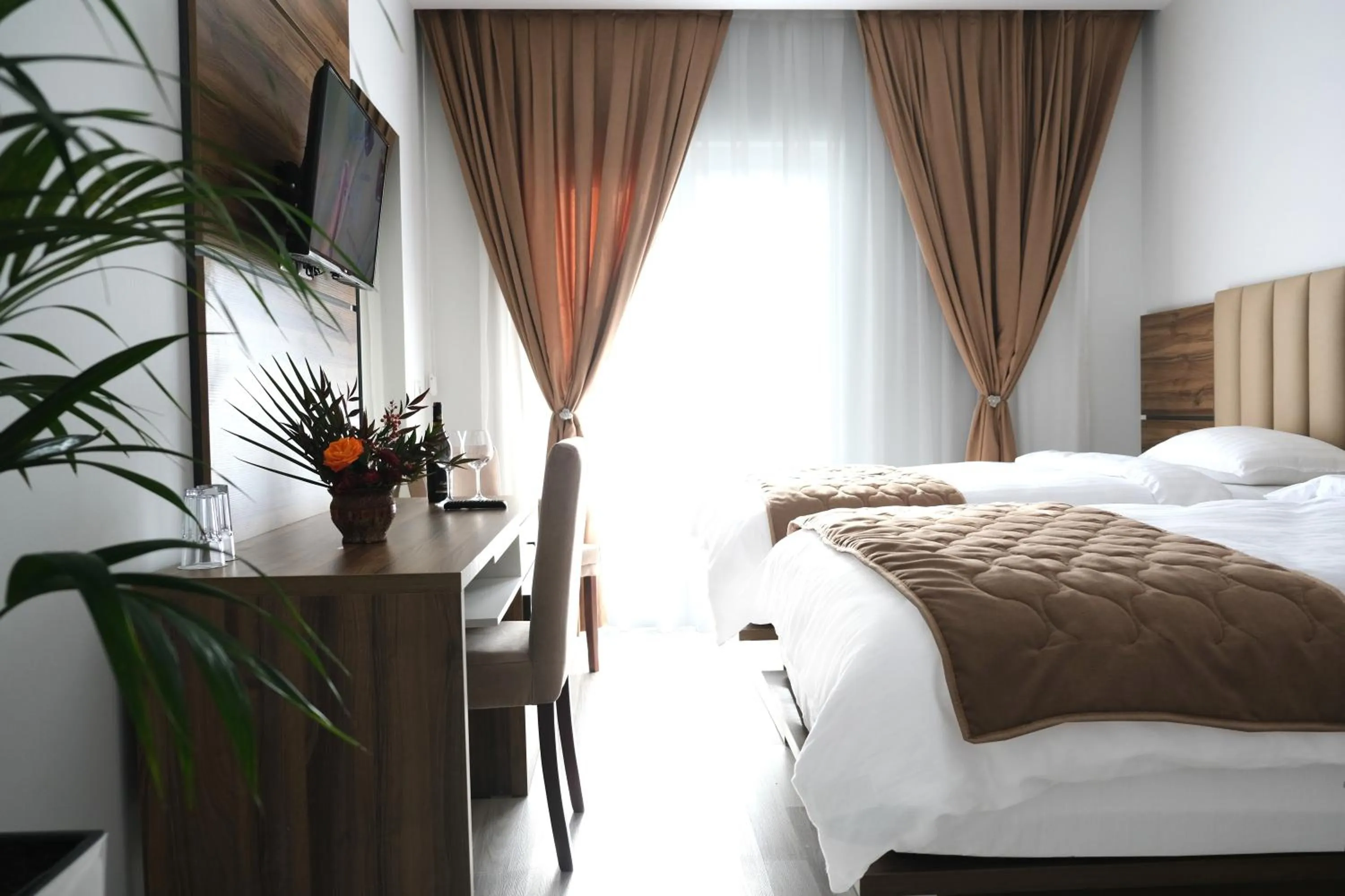 Bed in Gardenland Resort