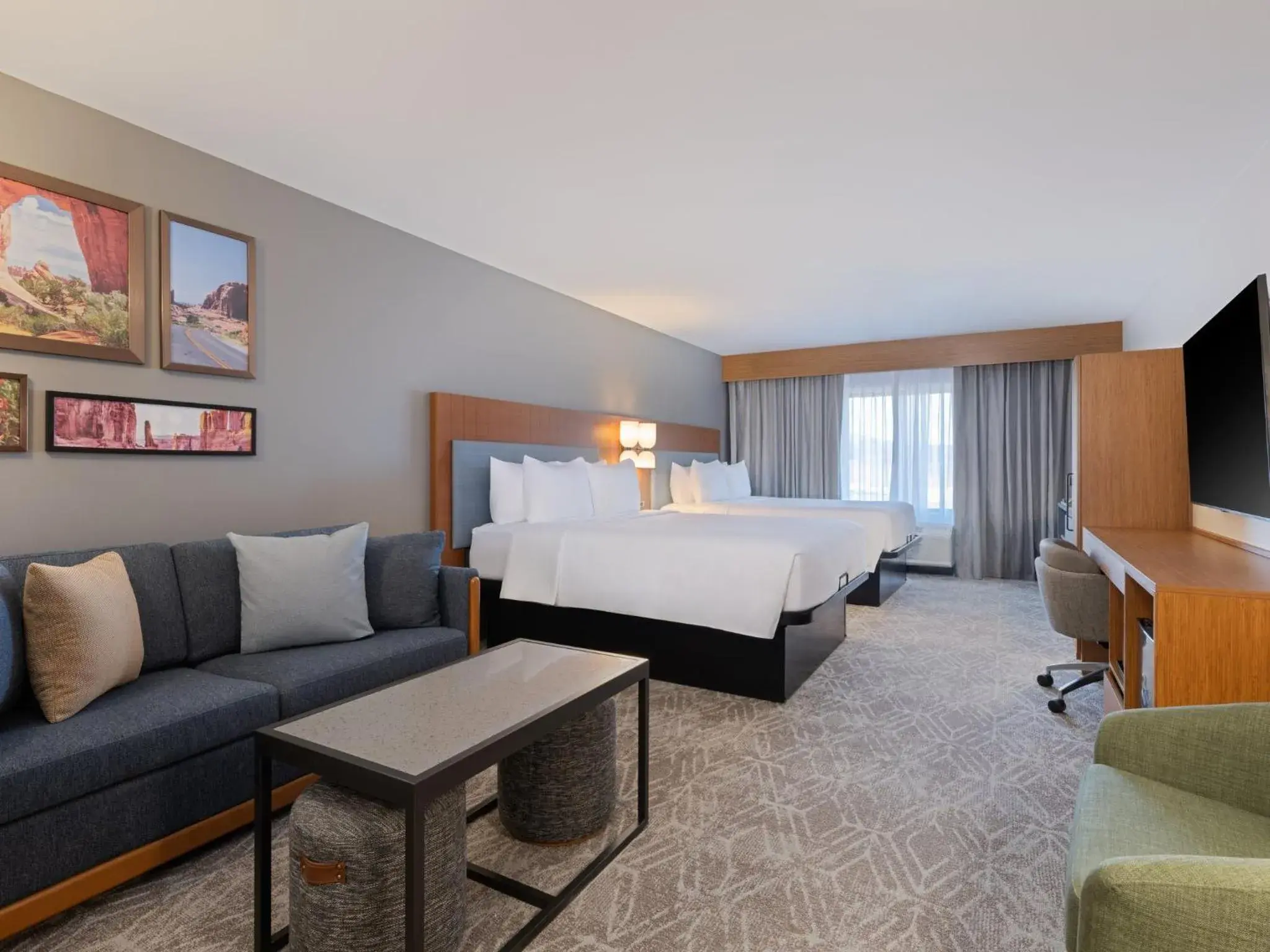Premium Queen Room with Two Queens and One Sofa Bed in voco Moab by IHG Premium Queen Room with Two Queens and One Sofa Bed in voco Moab by IHG