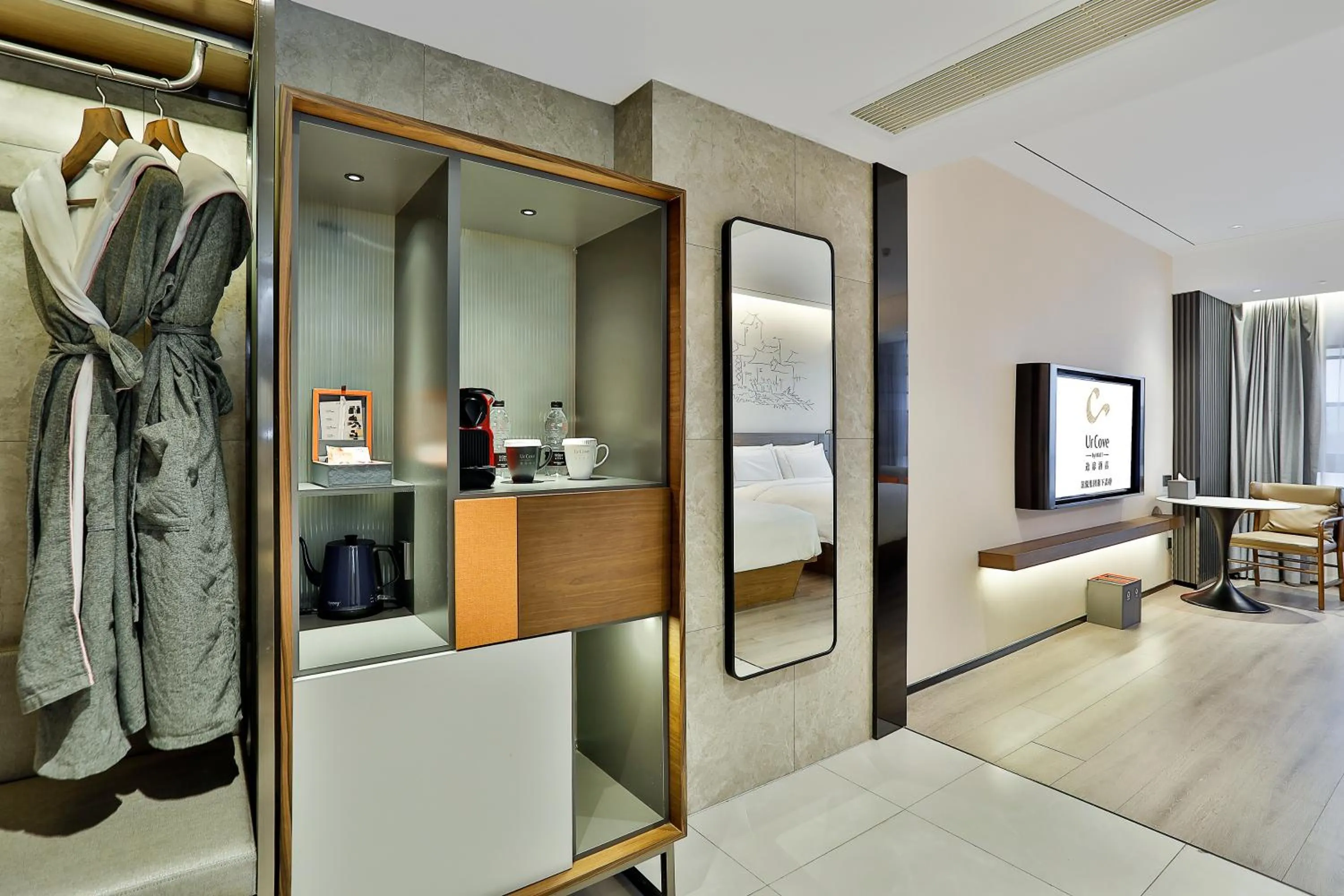 wardrobe, Bed in UrCove by Hyatt Jiashan Centre