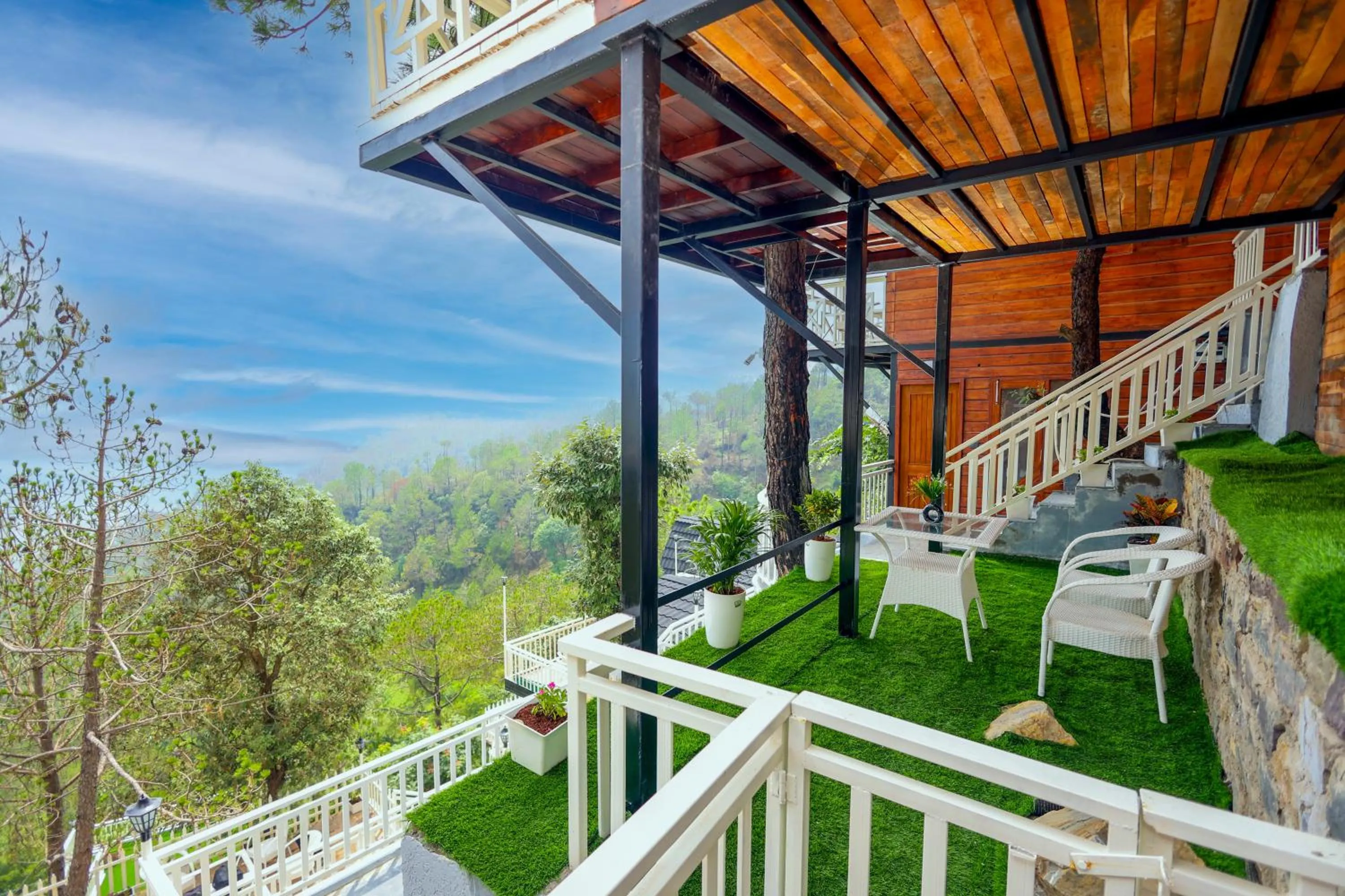 Seating area in Koro Treehouse Resort Luxury Wooden Cottages and Villas with Private Pool