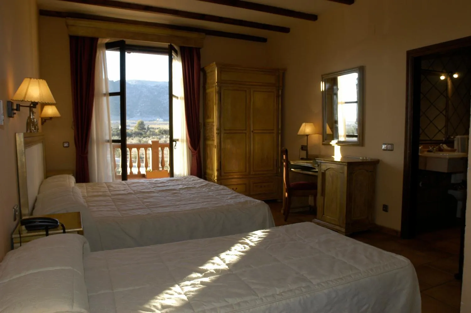 Bed in Hotel Rural Los Nogales