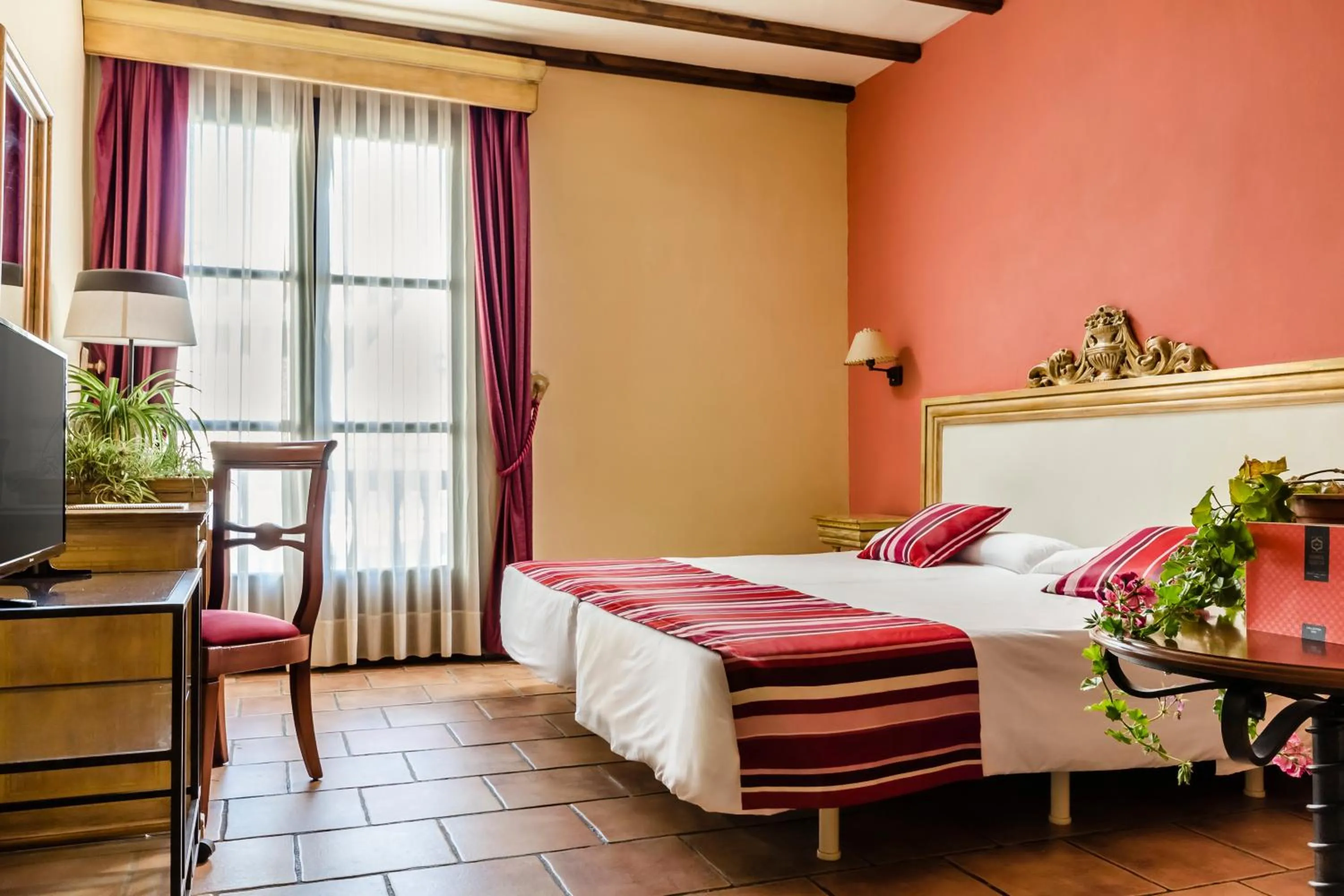 Bed in Hotel Rural Los Nogales