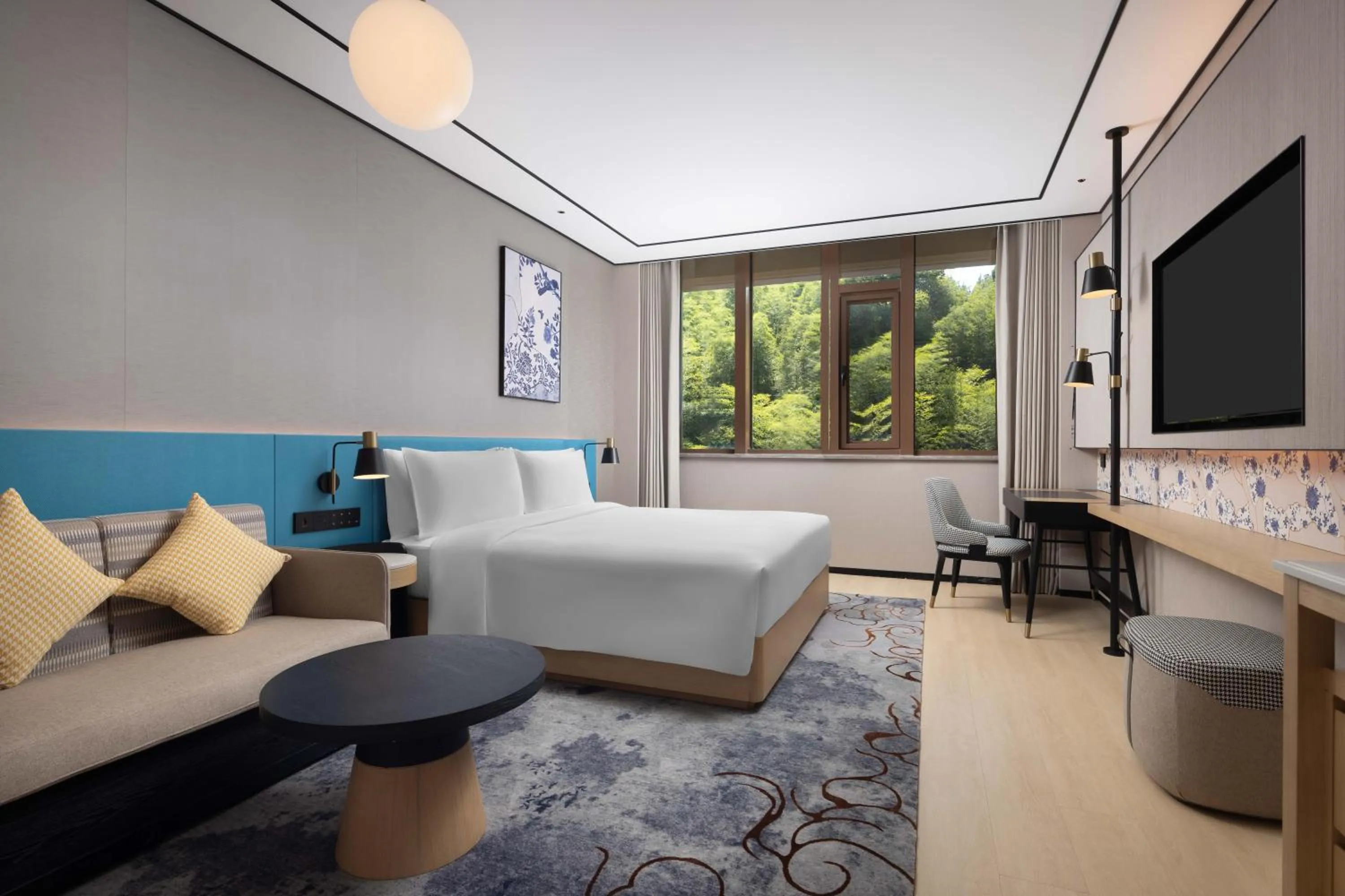 Bed in Hilton Garden Inn Jingdezhen Taoyuan Valley