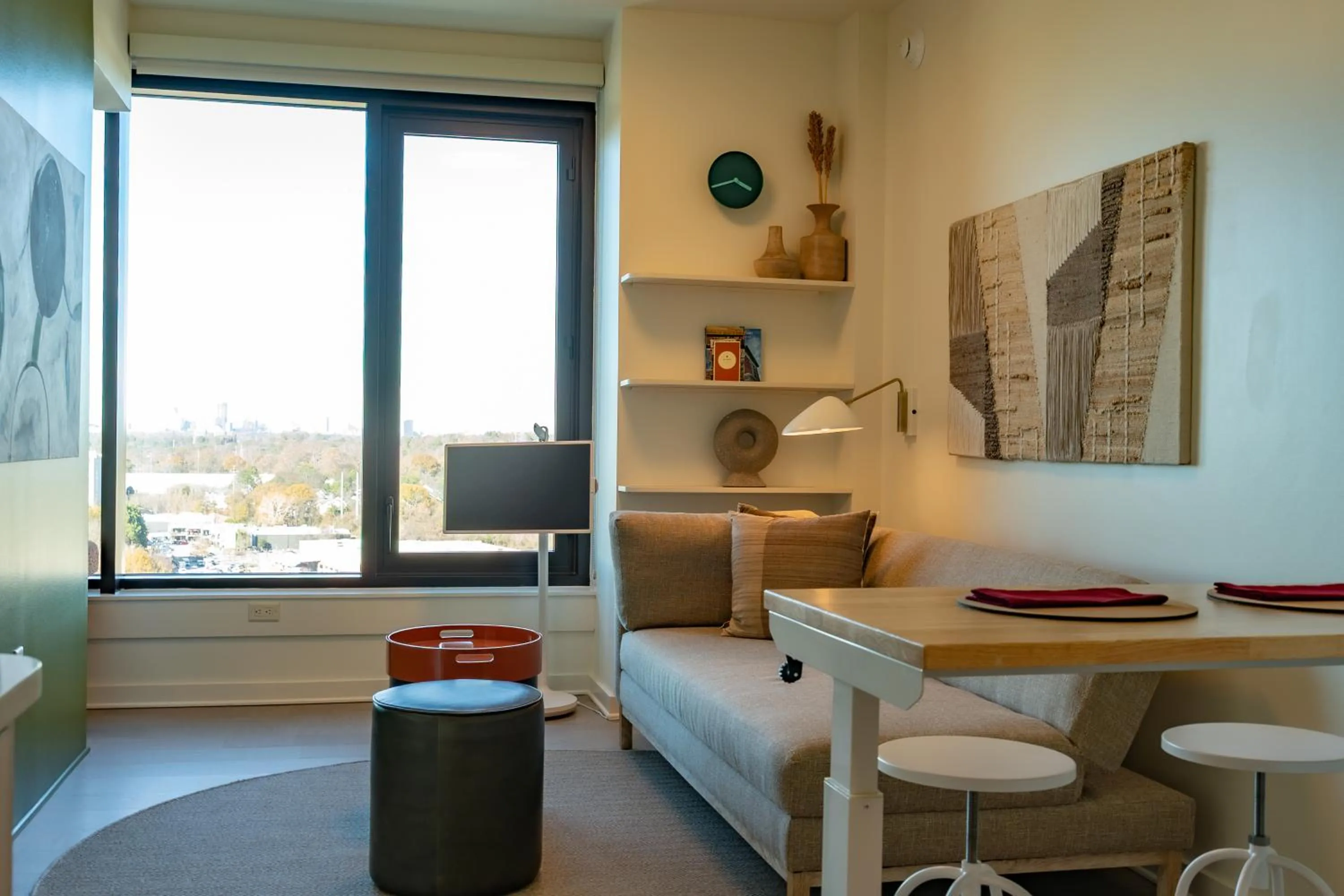 Living room in Scout Living, powered by Placemakr - Midtown