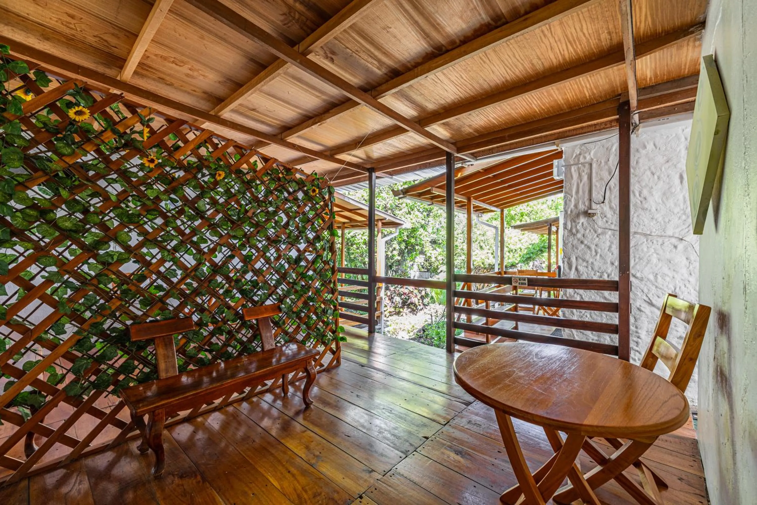 Seating area in La Peregrina Galapagos B&B