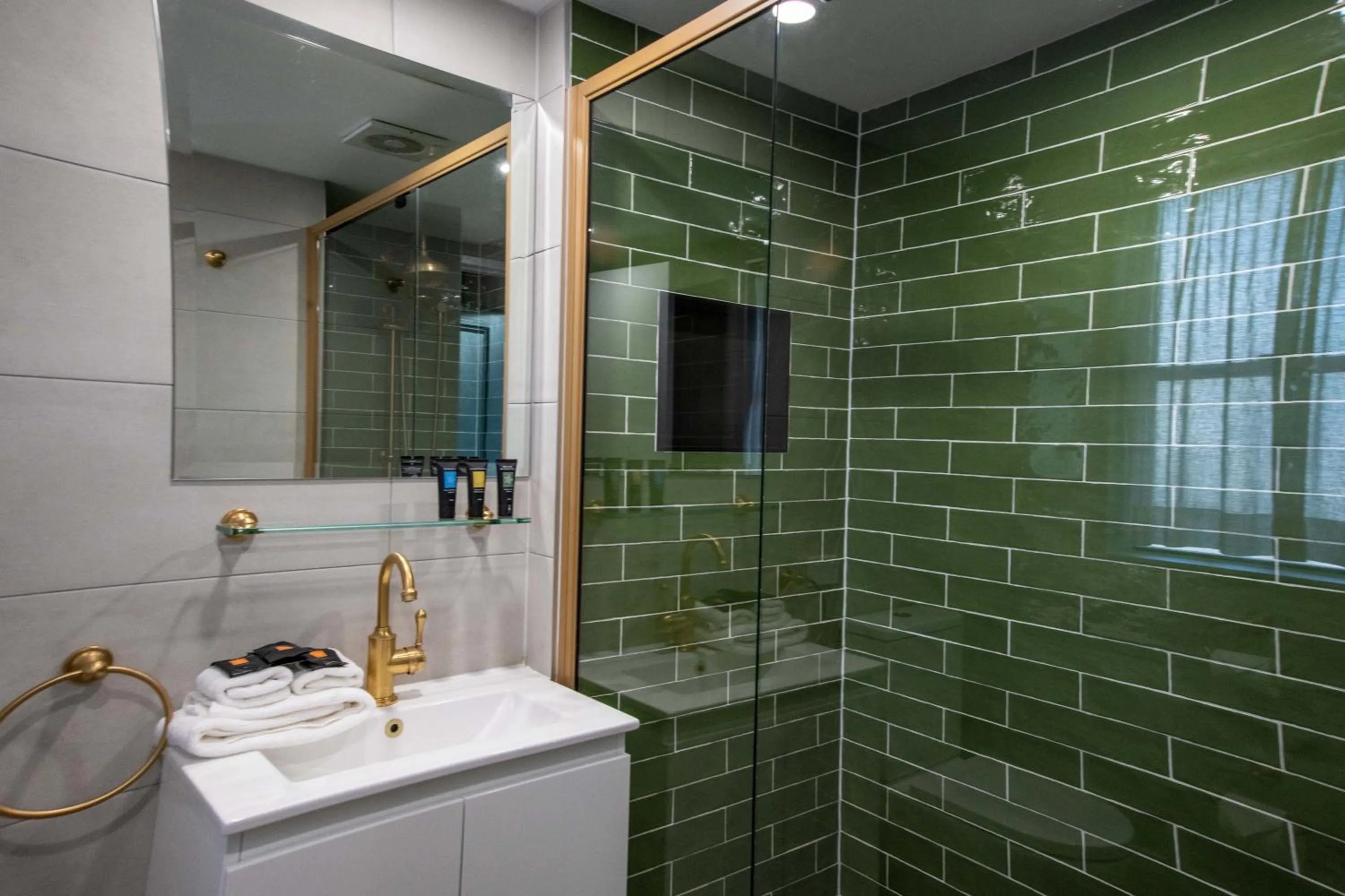 Bathroom in Town Square Motel