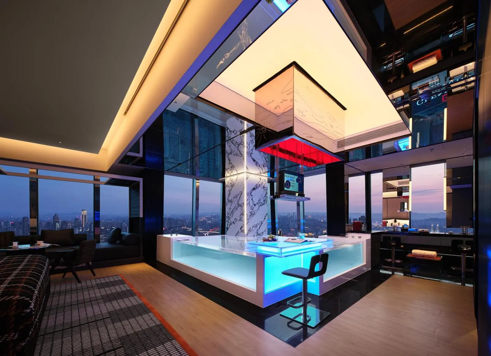 Photo of the whole room in ISEYA Panoramic Hotel Chongqing Jiefangbei Flagship