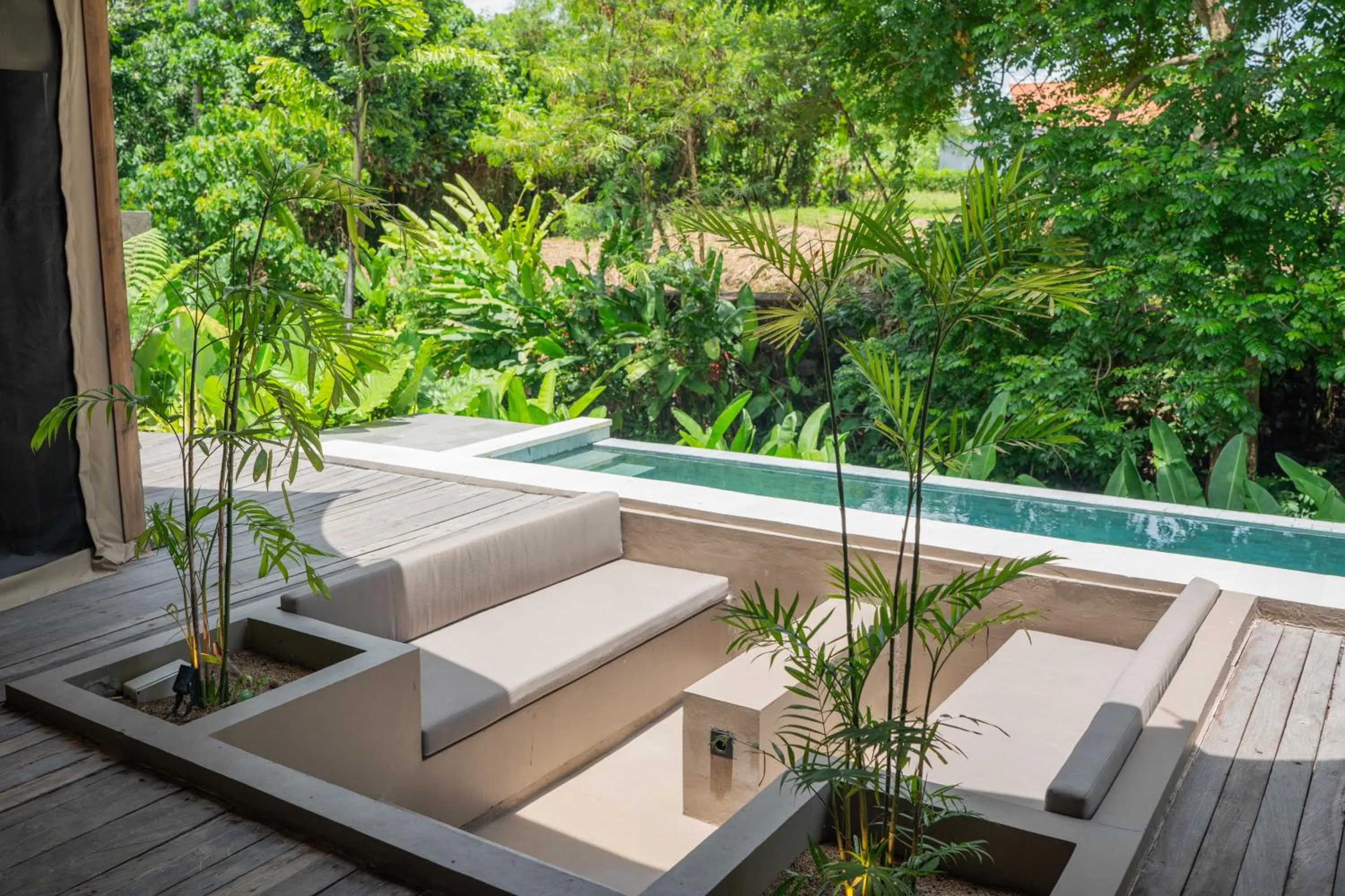 Pool view in Ubud Mas Glamping Luxury Tent