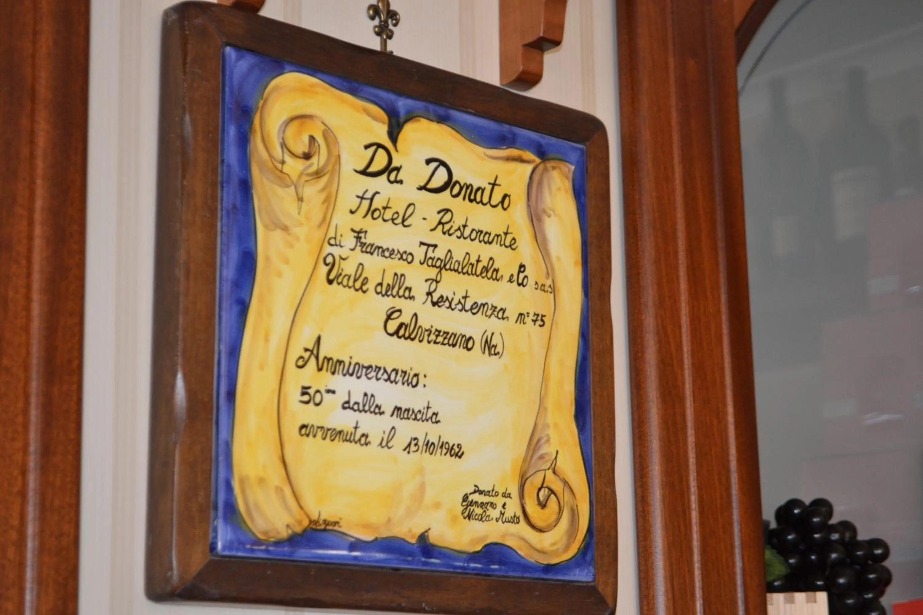 Logo/Certificate/Sign in Hotel Ristorante Donato