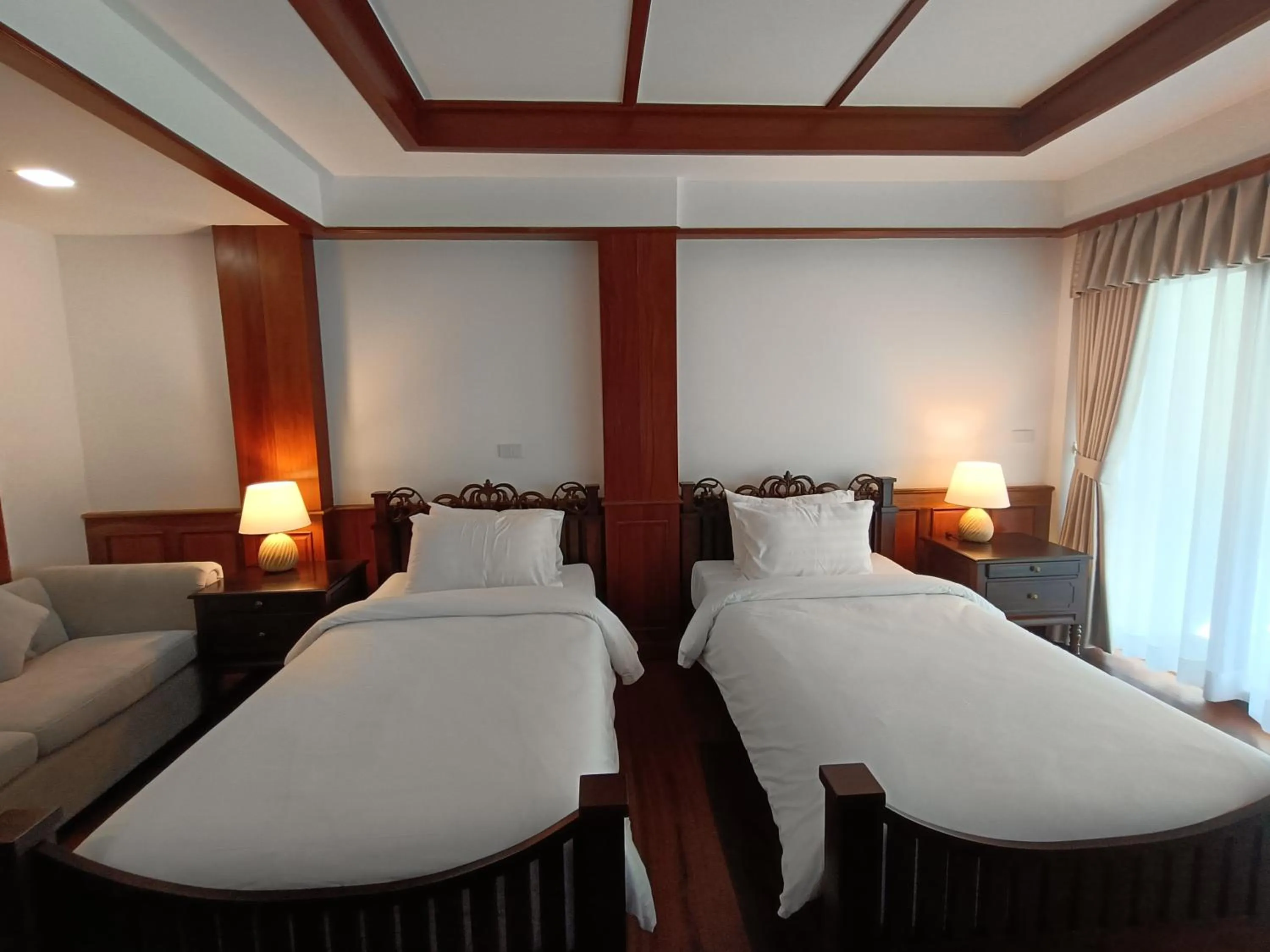 Bed in Phubarn VimarnVangvieng Resort