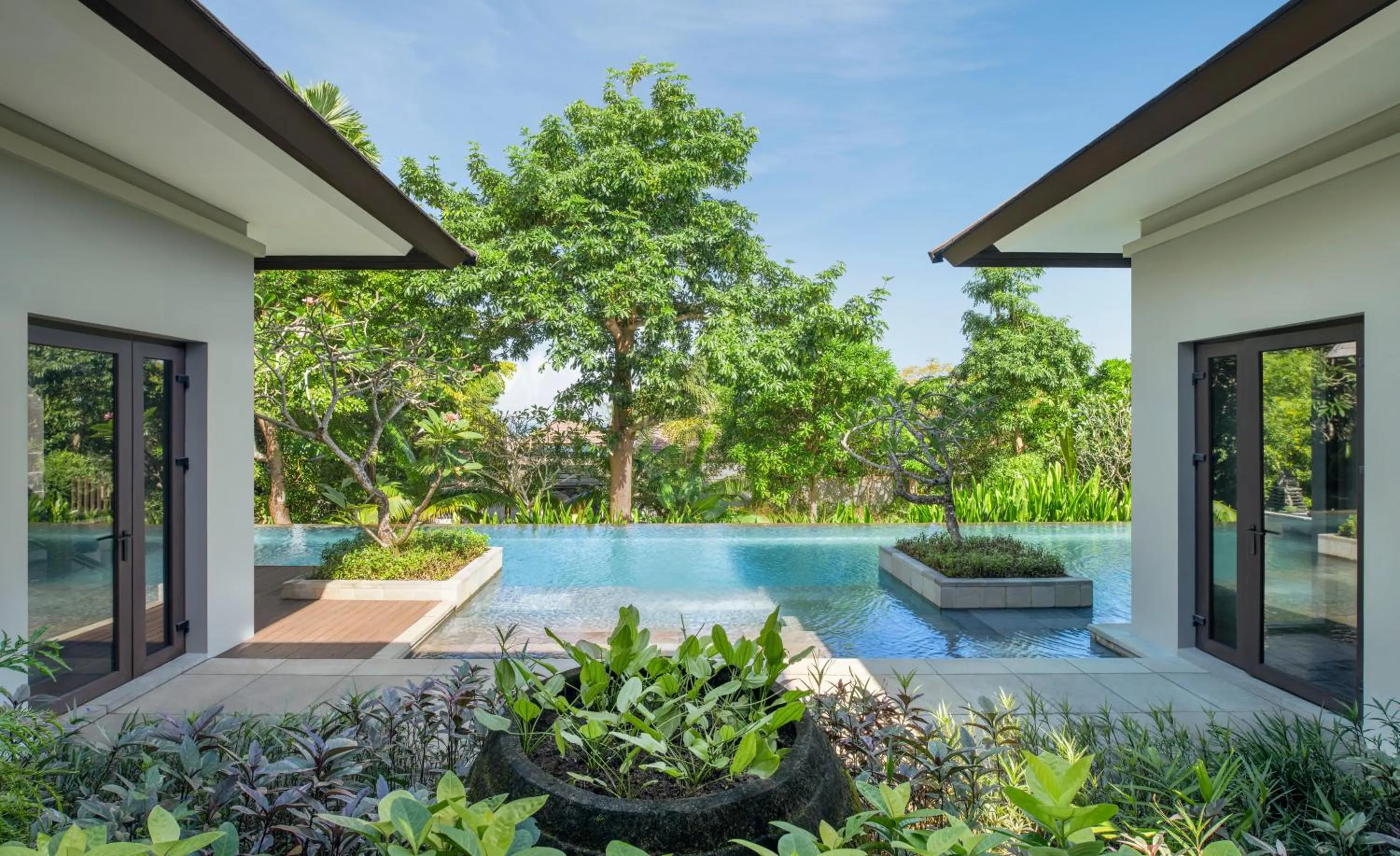 Pool view in The Ritz-Carlton Bali