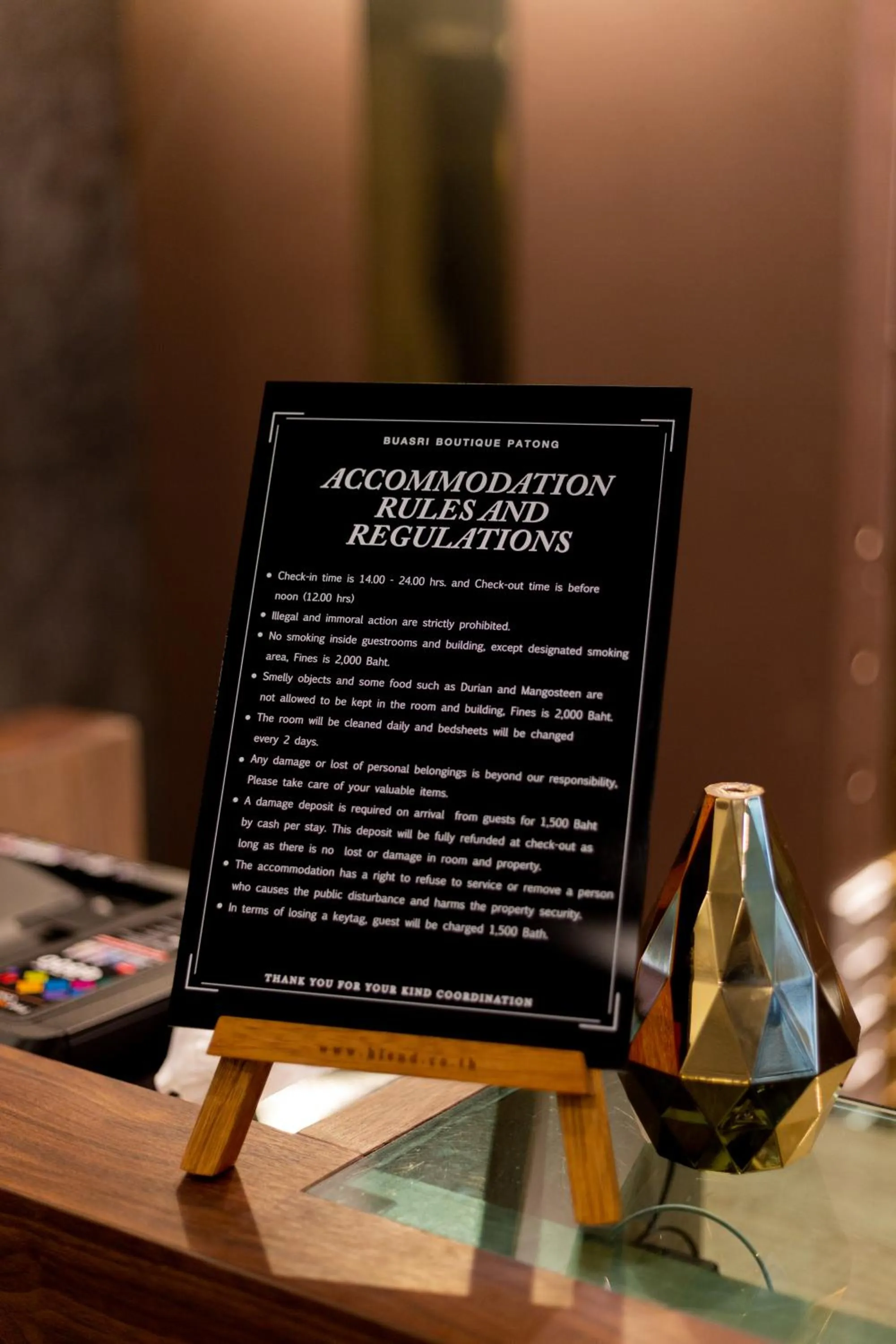 Logo/Certificate/Sign in Buasri Boutique Patong