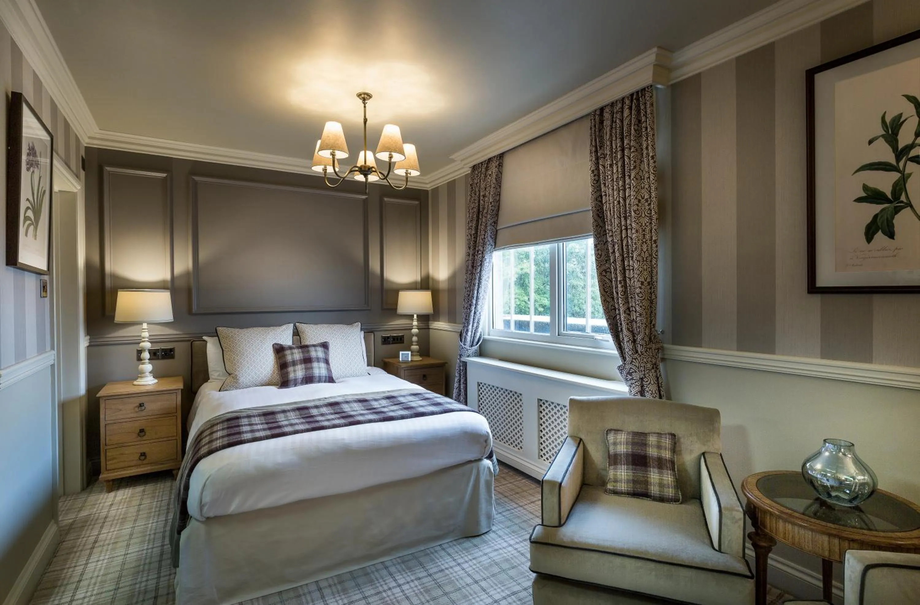 Bed in Down Hall Hotel