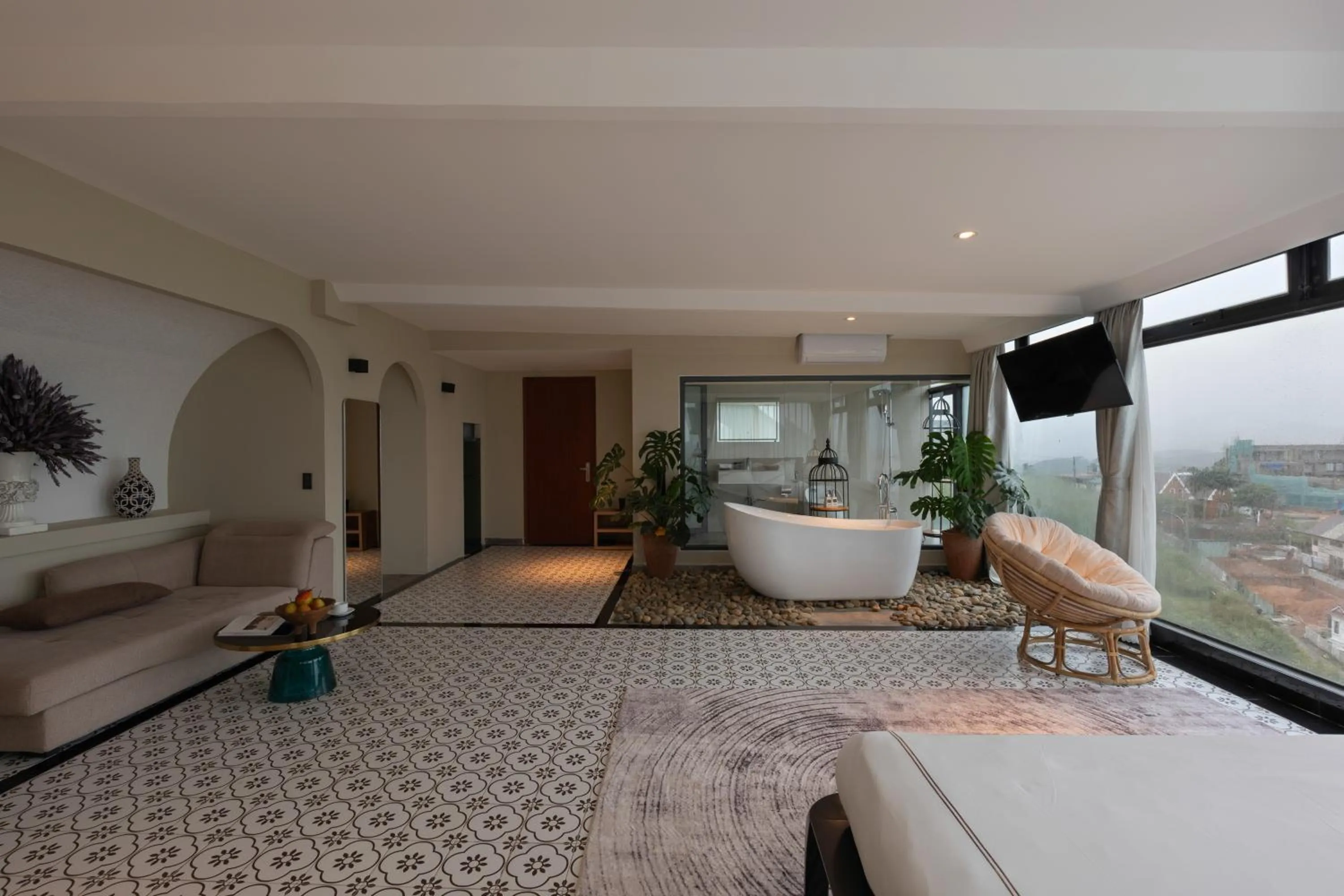 Natural landscape, Bed in The Manor Villas Da Lat