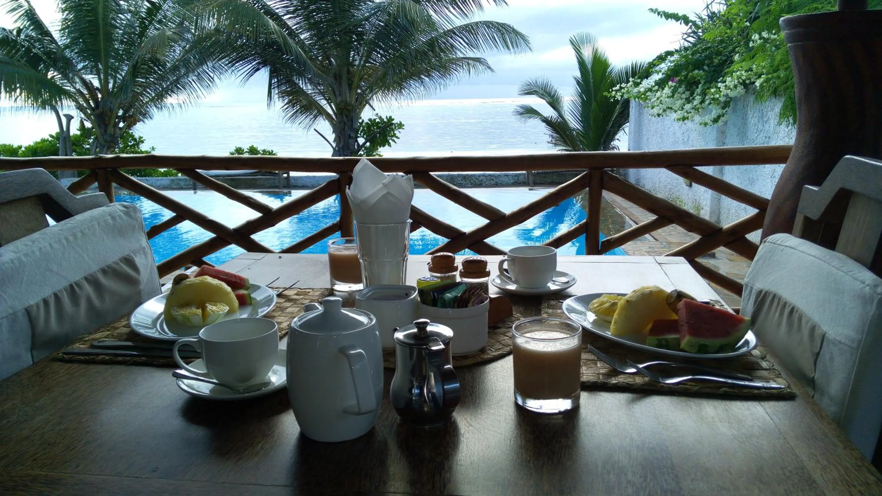Continental breakfast in Zanzibar Bahari Villas