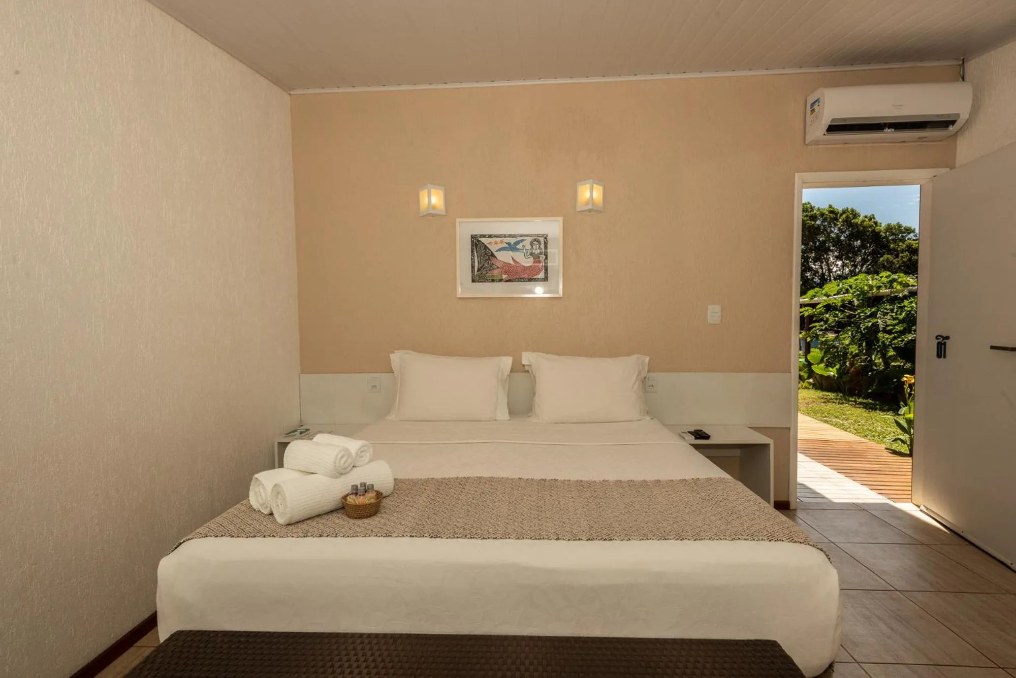 Bed in Pousada Malibu