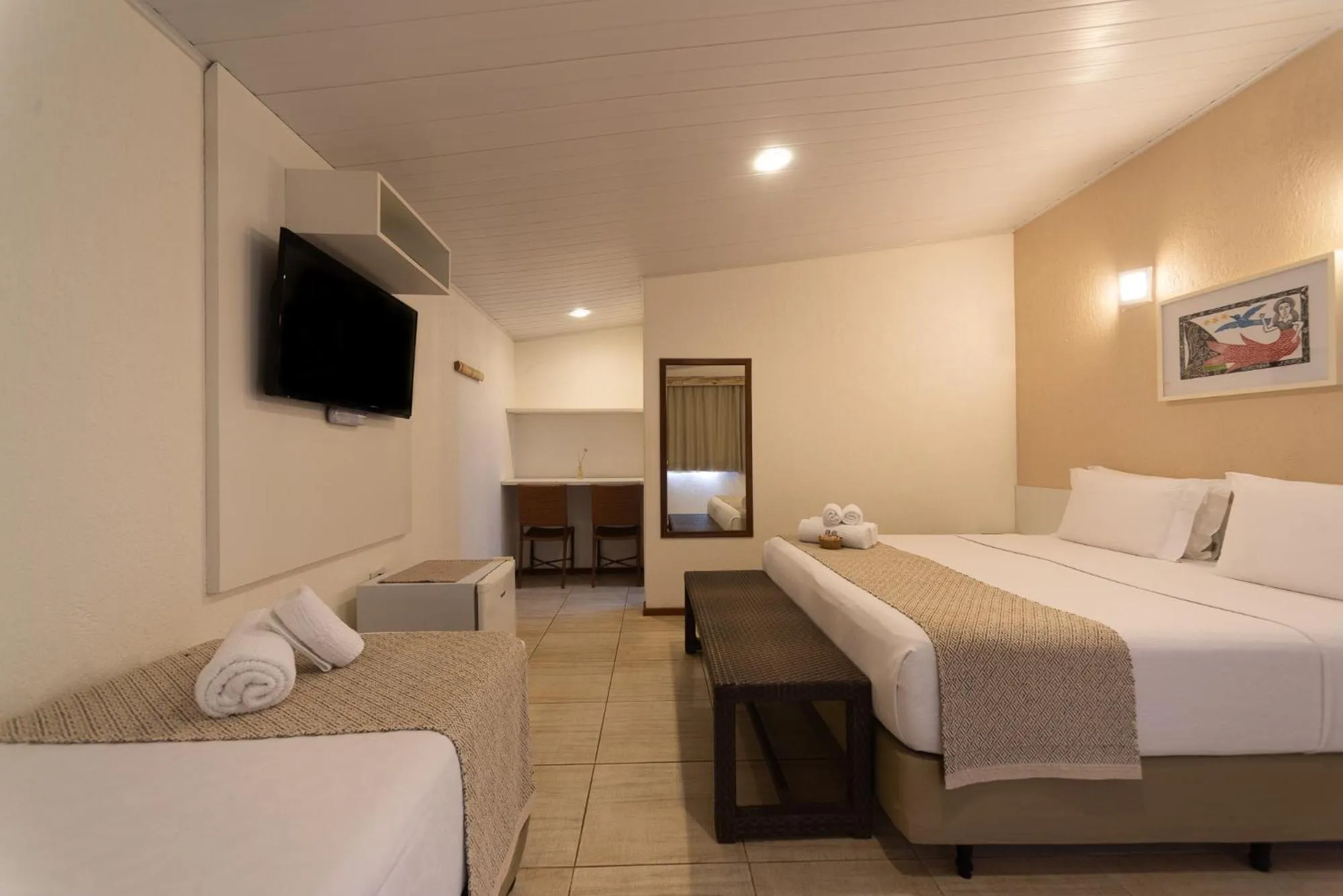 Bed in Pousada Malibu