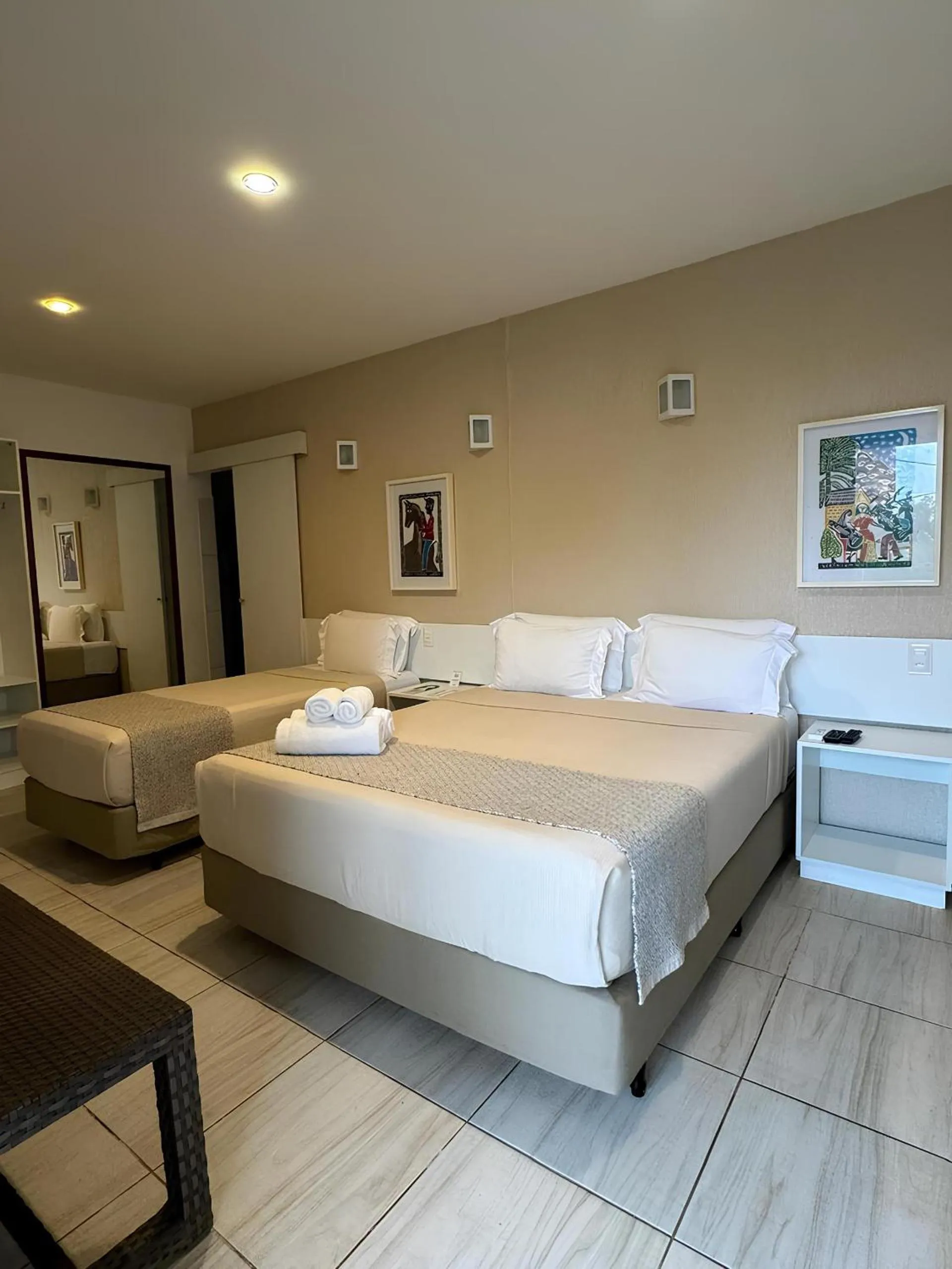 Bed in Pousada Malibu