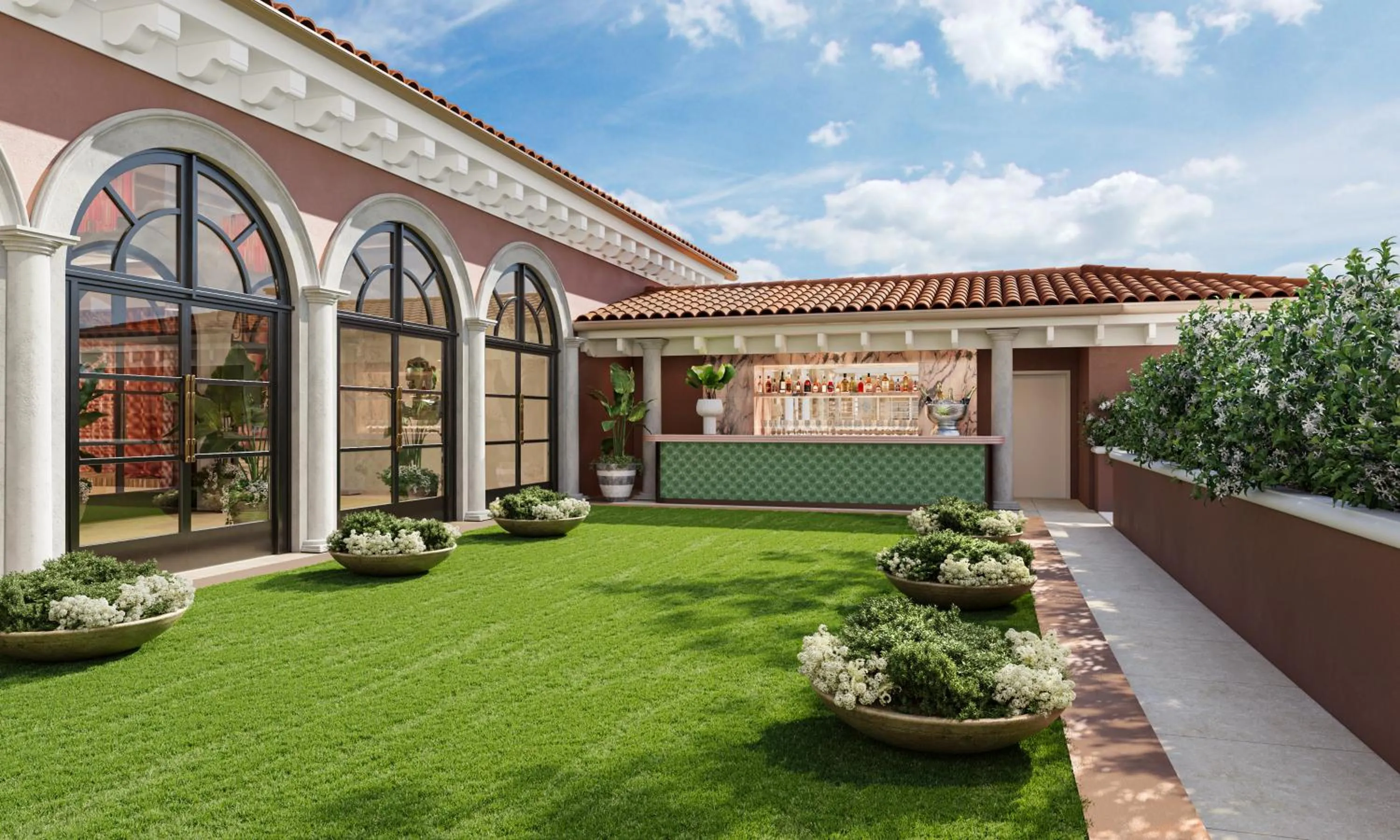 Garden in Palm House Hotel Palm Beach