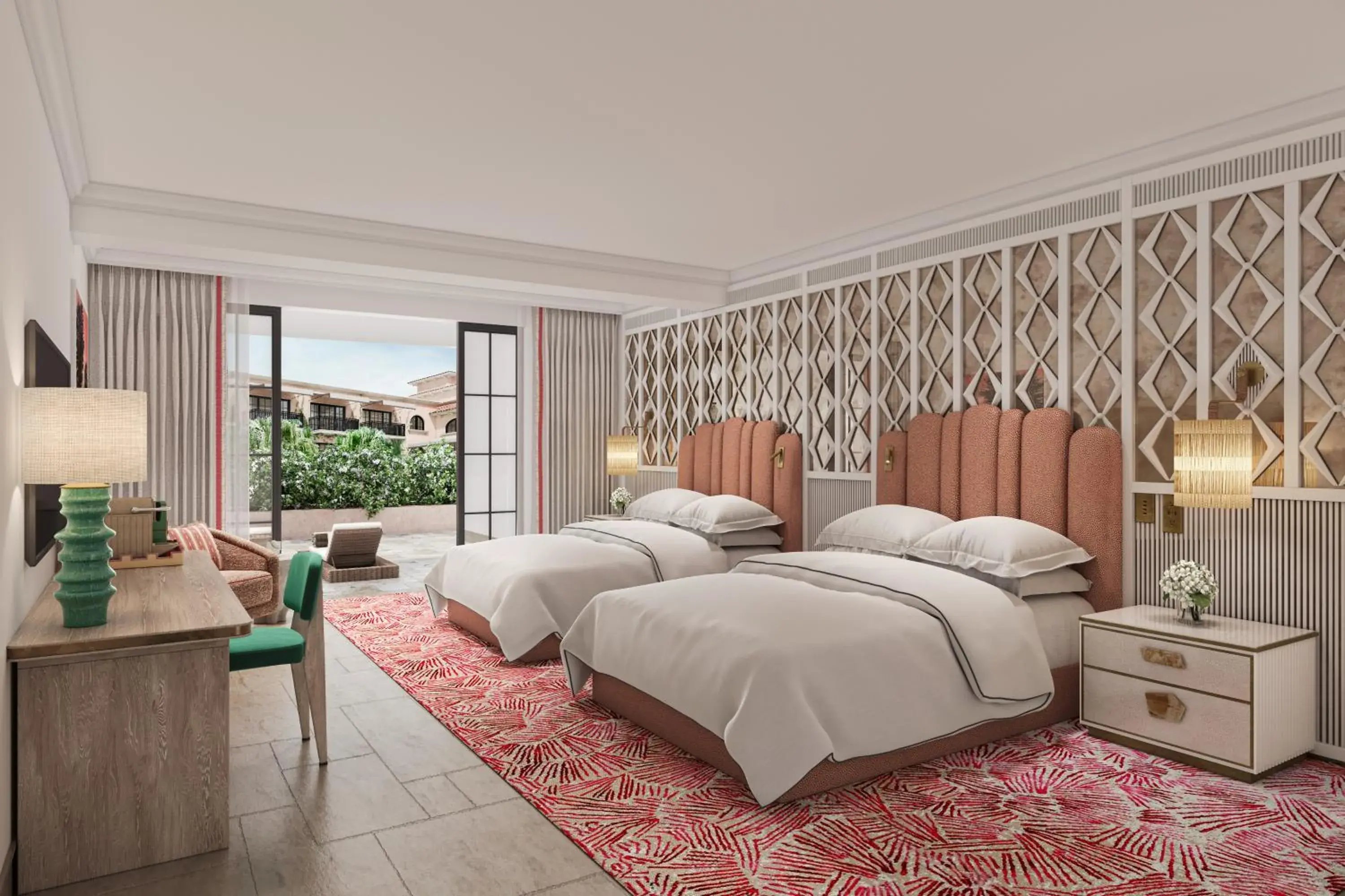 Deluxe Queen Room with Two Queen Beds in Palm House Hotel Palm Beach Deluxe Queen Room with Two Queen Beds in Palm House Hotel Palm Beach