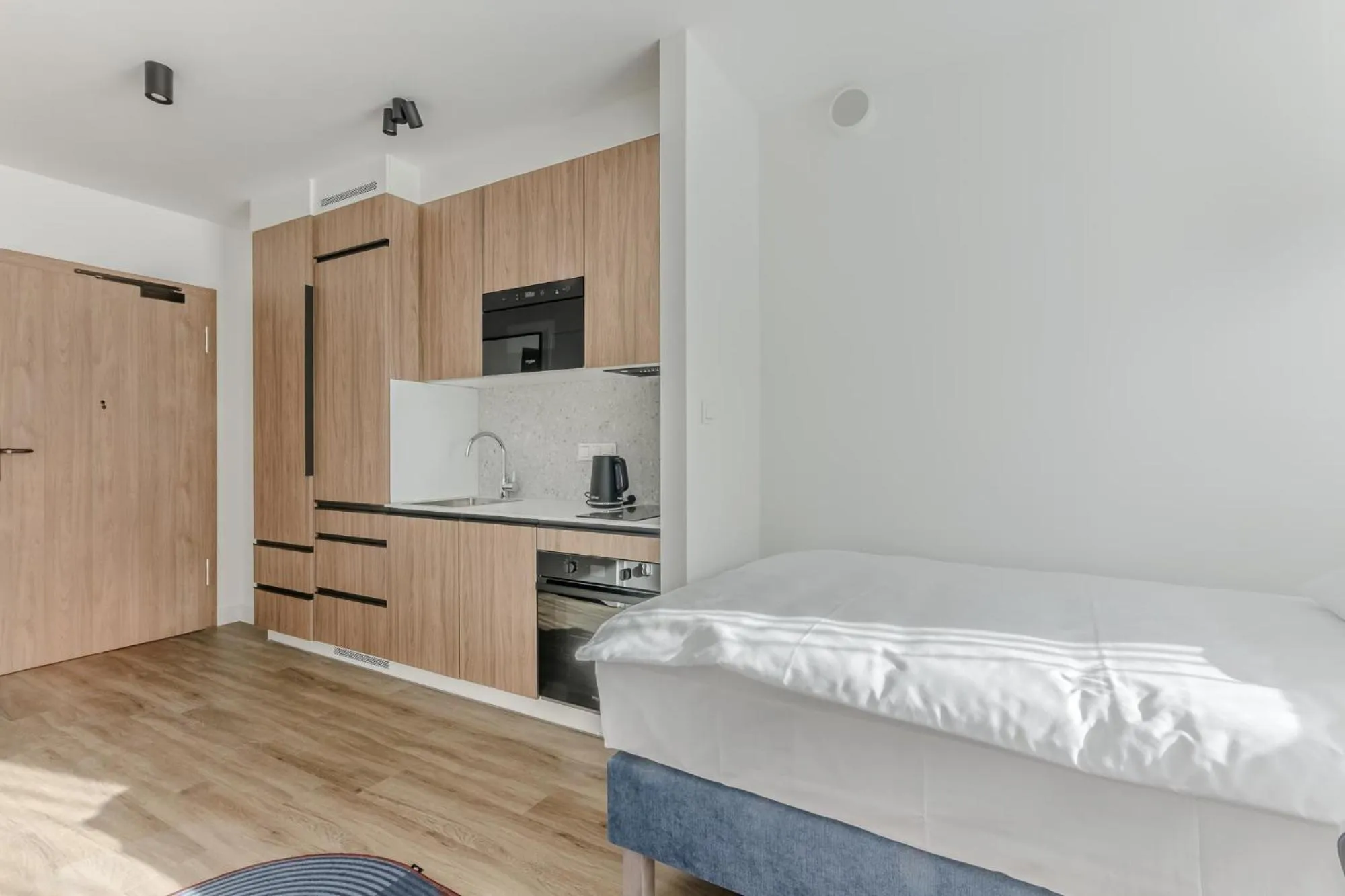 kitchen, Bed in Noli Gdansk Wrzeszcz