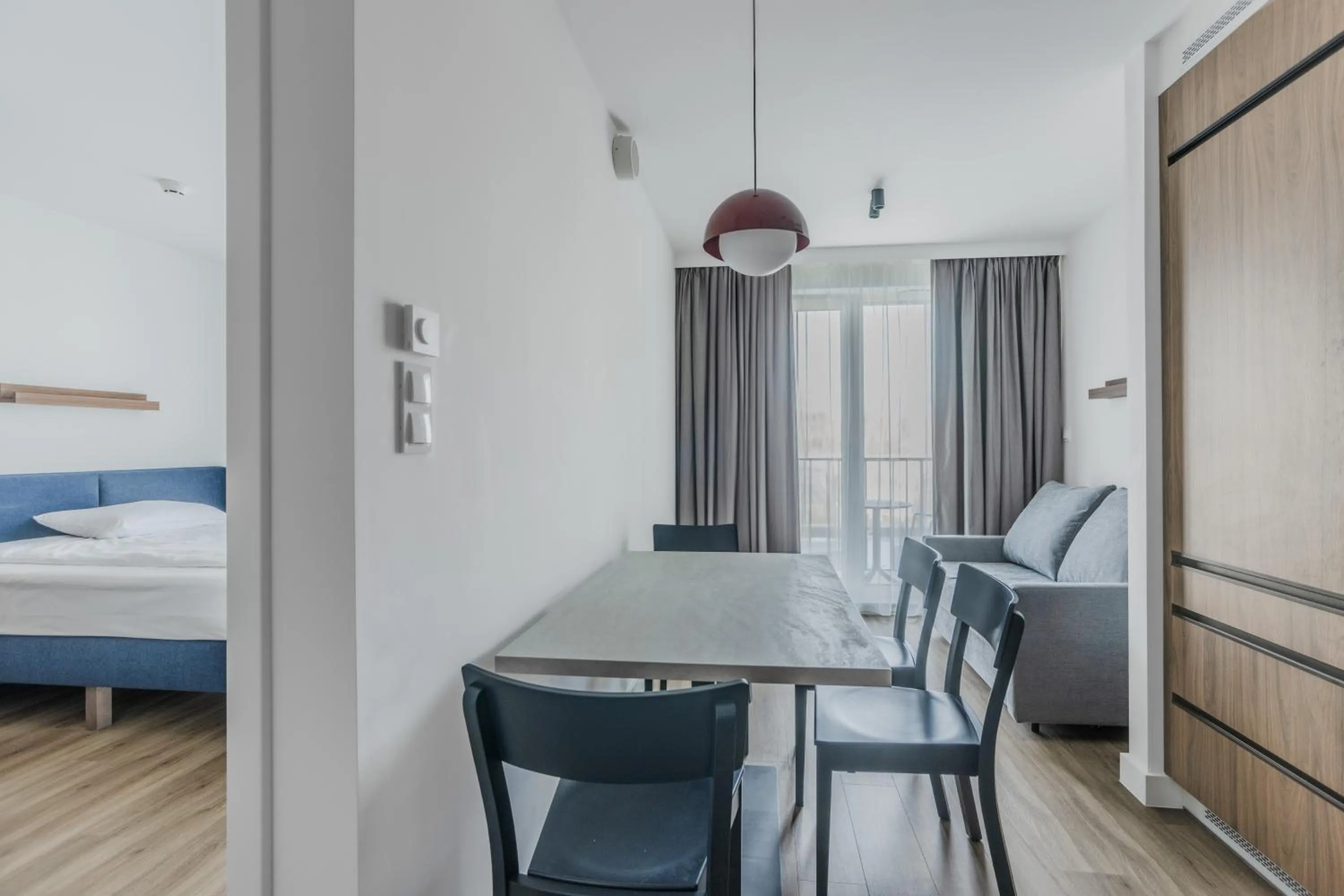 Living room, Bed in Noli Gdansk Wrzeszcz