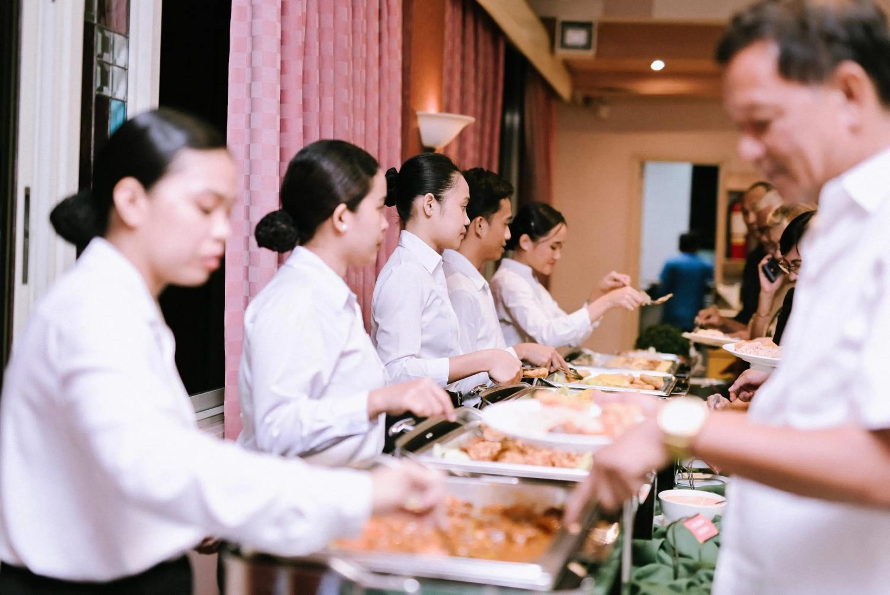 Buffet breakfast in Grand City Hotel Inc.