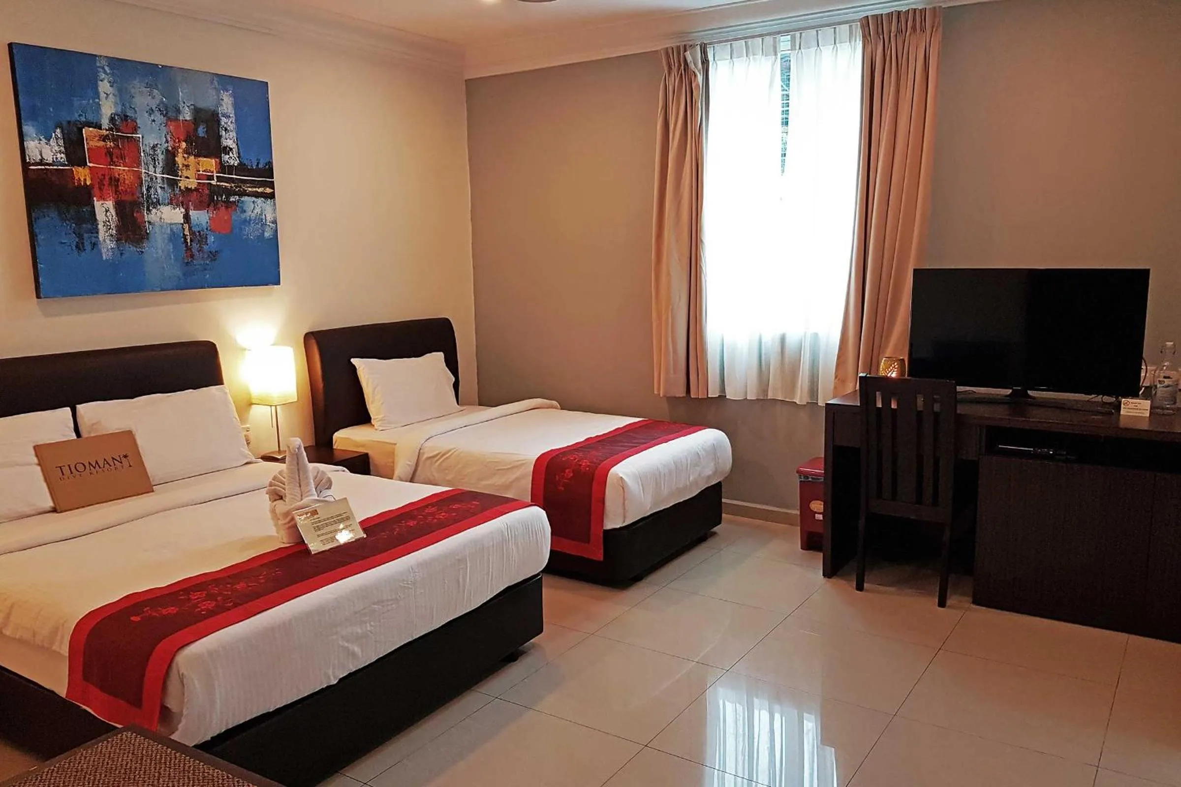 Bed in Tioman Dive Resort