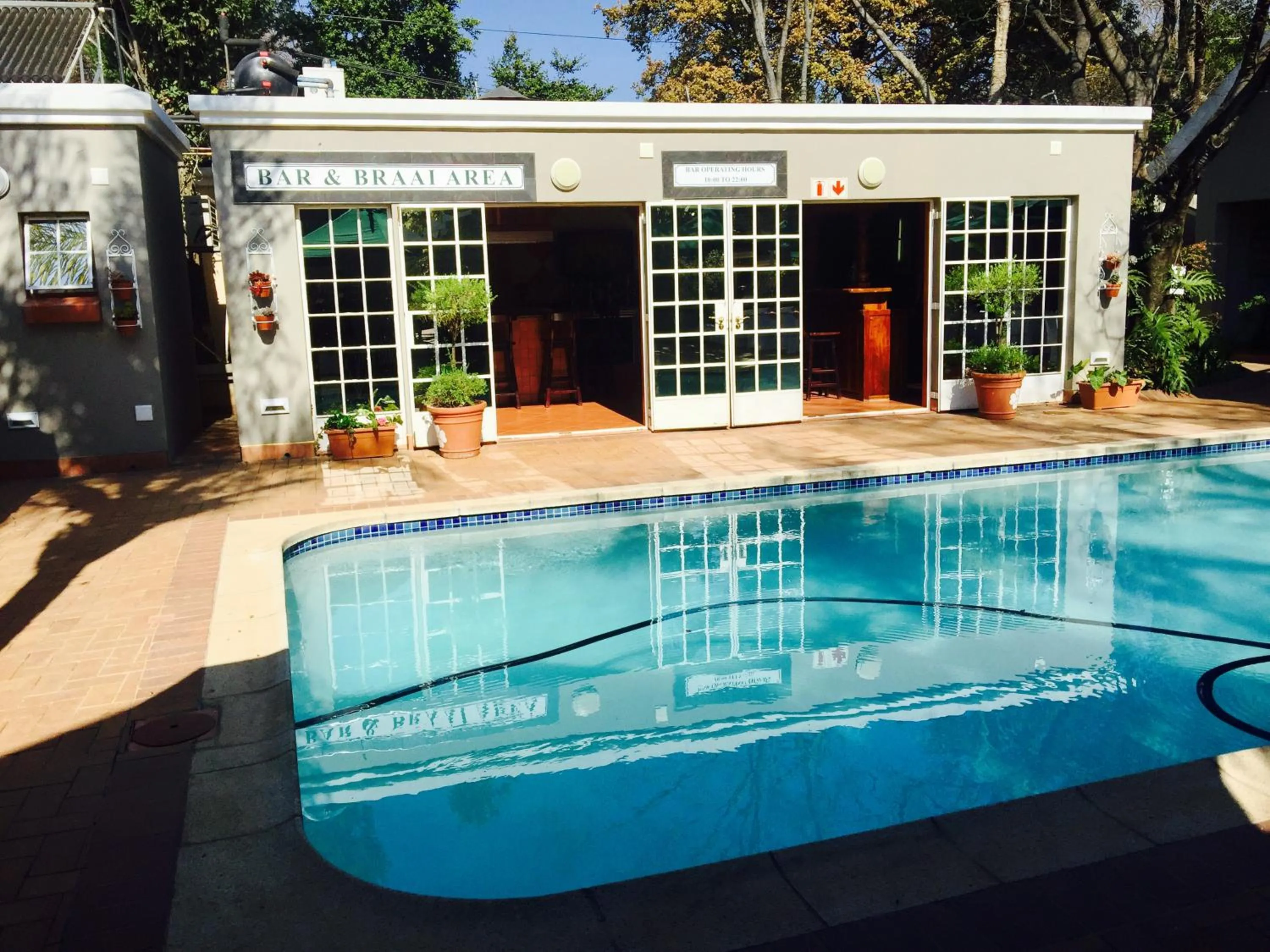 Pool view in Waterkloof Guest House