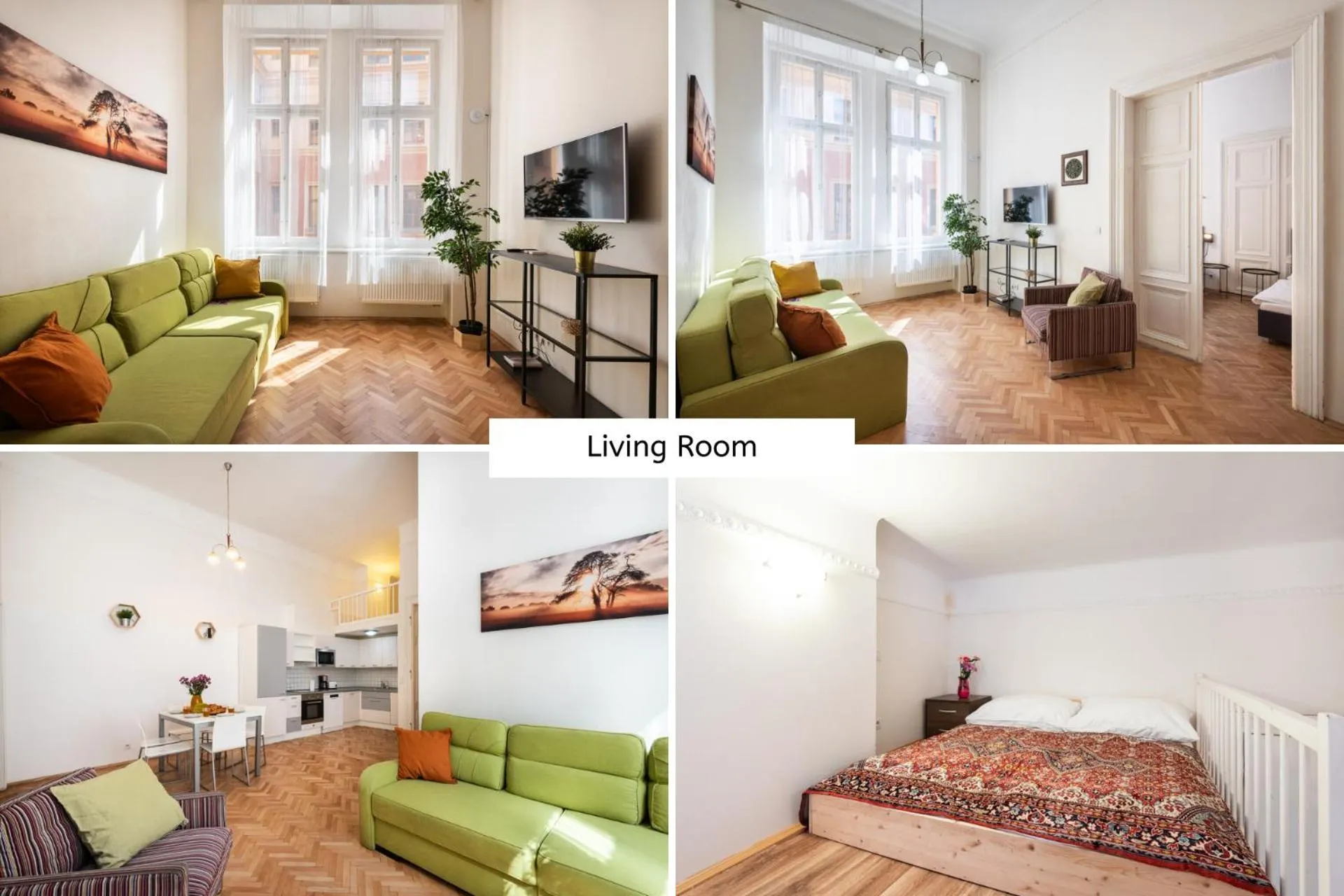 Bed in Hybernska Apartments by Pragueforyou