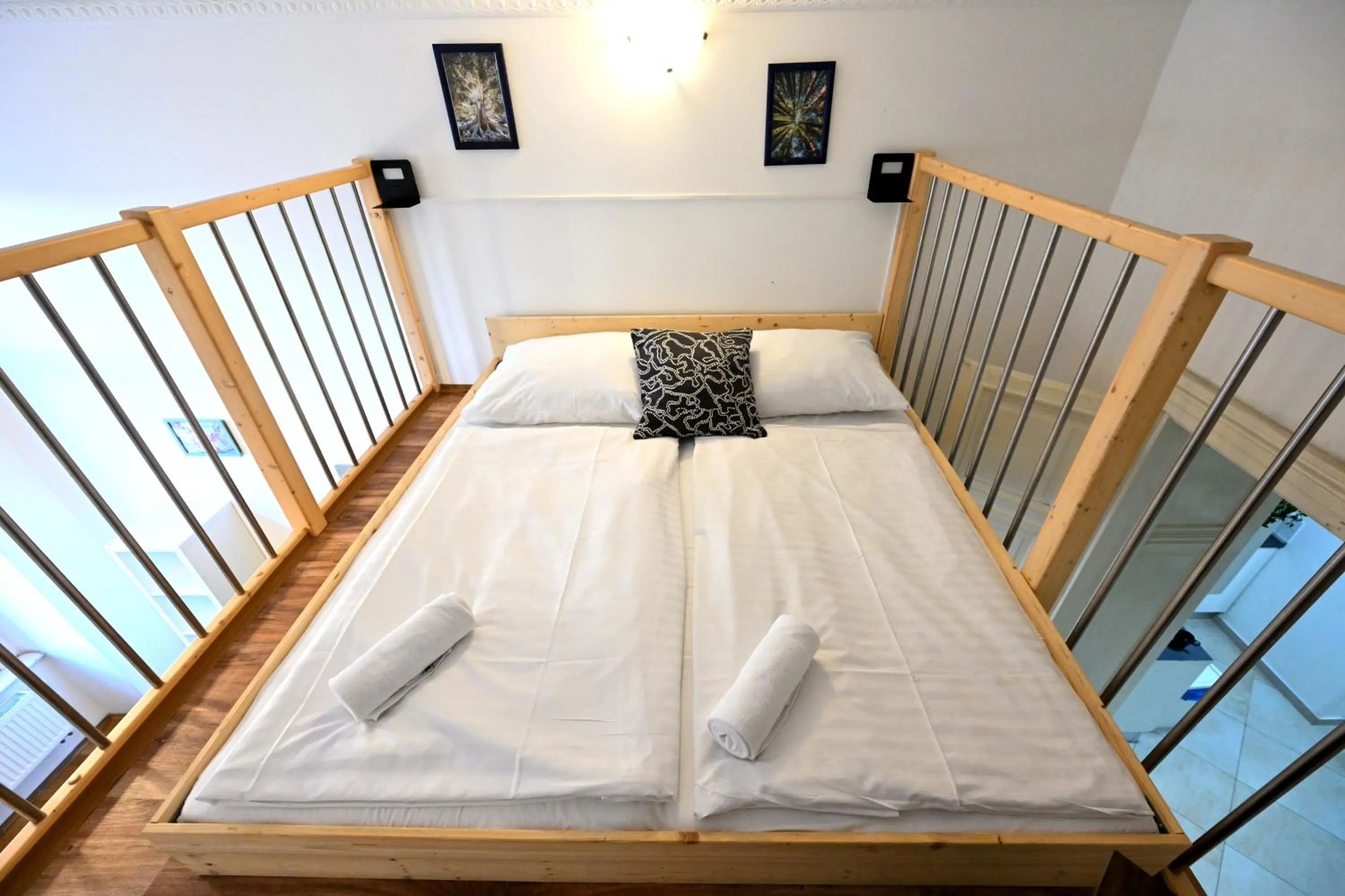 Bed in Hybernska Apartments by Pragueforyou